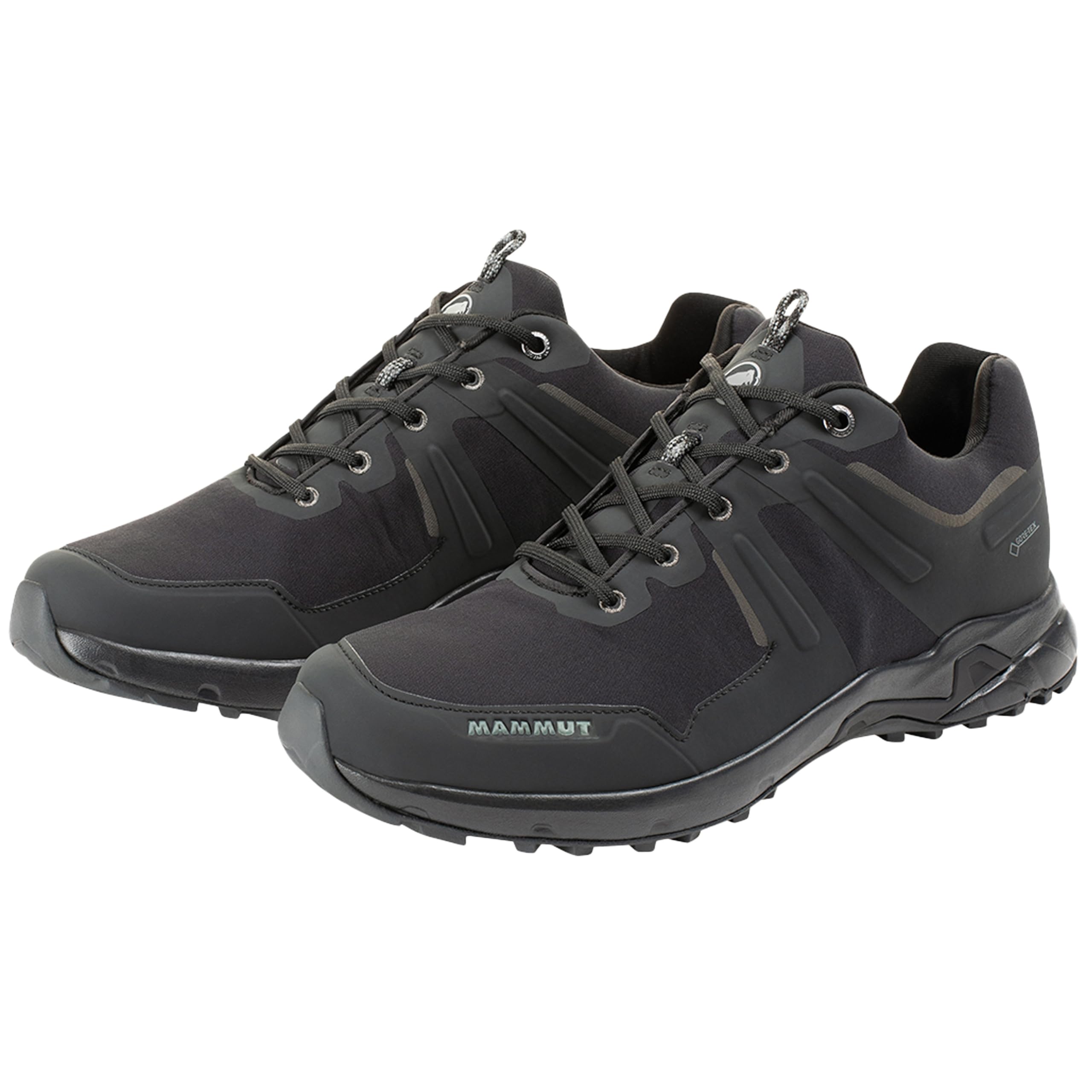 Mammut Women's Low Rise Hiking Boots - Lightweight Waterproof Trekking Shoes for Outdoor Adventures, Black/Black, Size 5.5 US - Perfect for Hiking, Camping & Trail Running