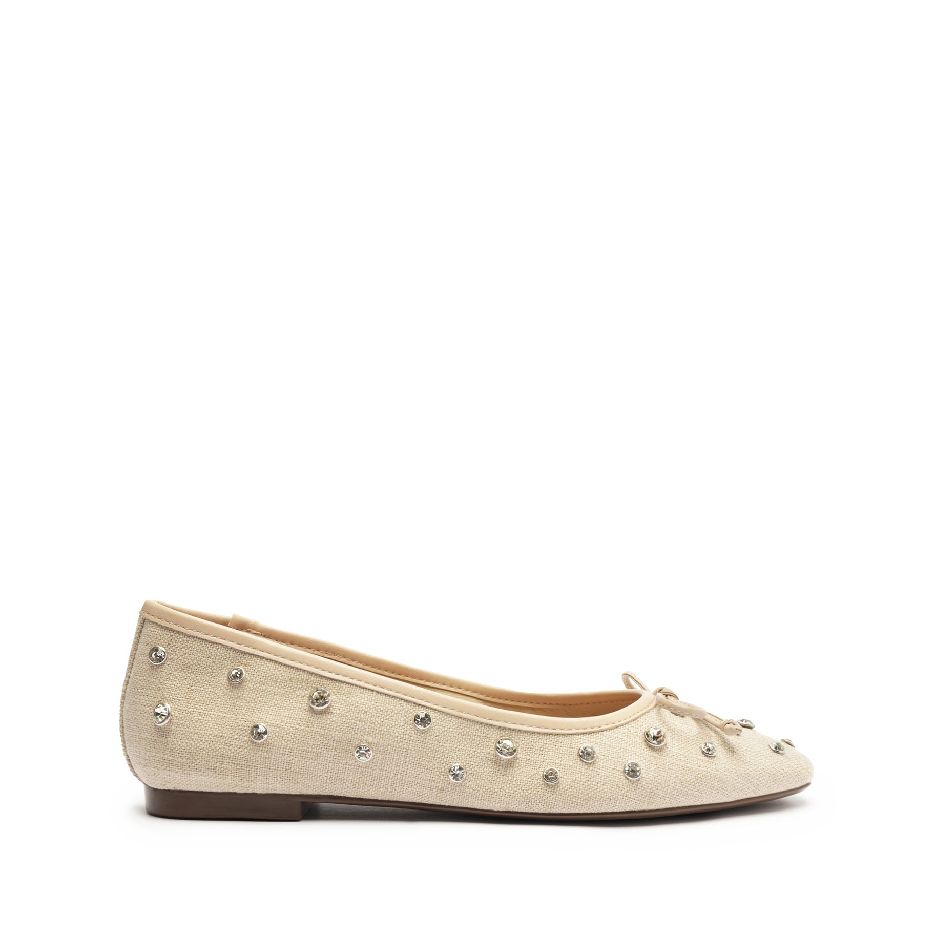 Arissa Shine Linen Flat Shoes - Comfortable & Breathable Women's Flats for Work, Travel & Casual Wear