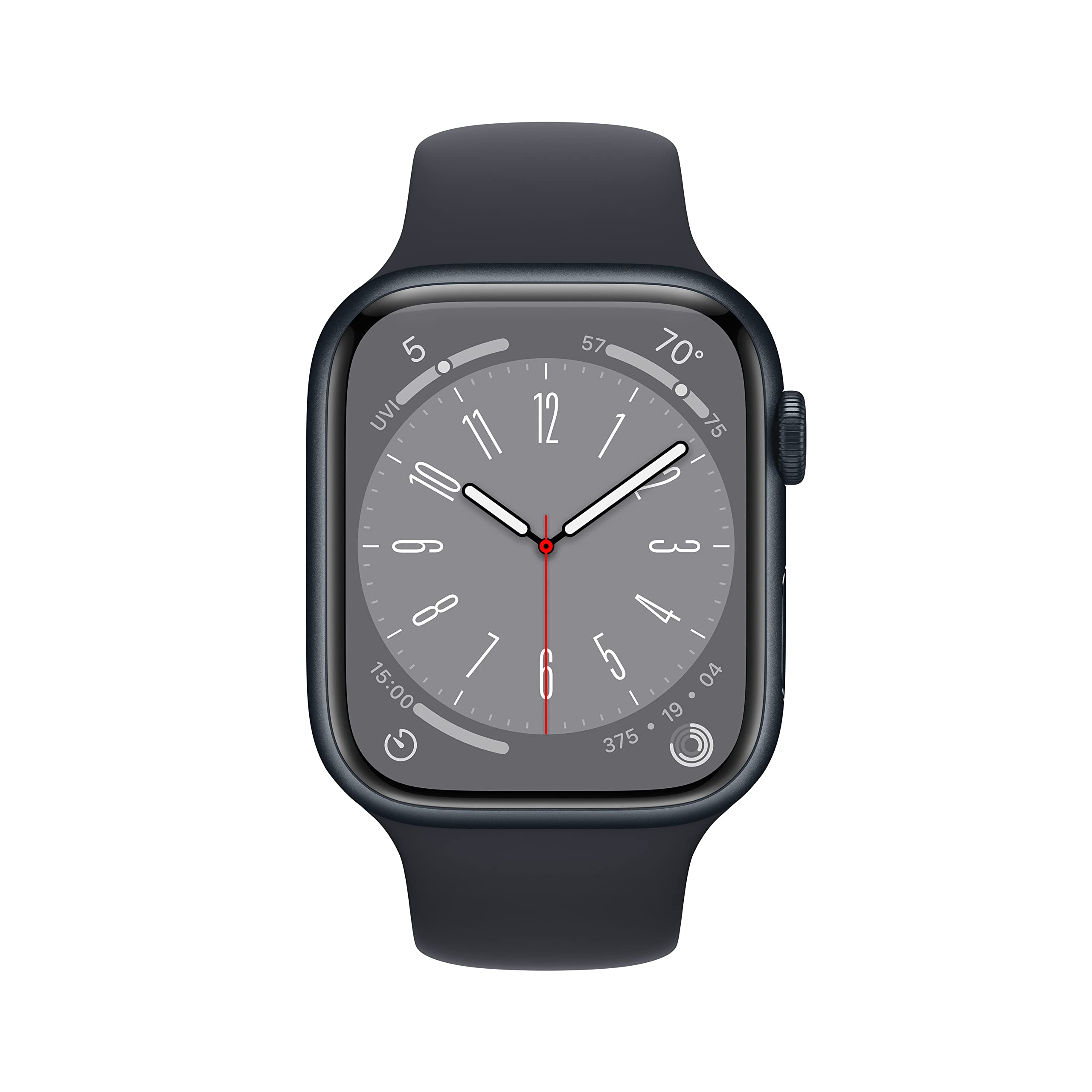 Apple Watch Series 8 (GPS + Cellular, 45mm) - Midnight Aluminum Case with Midnight Sport Band - Renewed Premium Smartwatch for Fitness Tracking, Calls & Notifications - Perfect for Workouts, Running & Daily Use