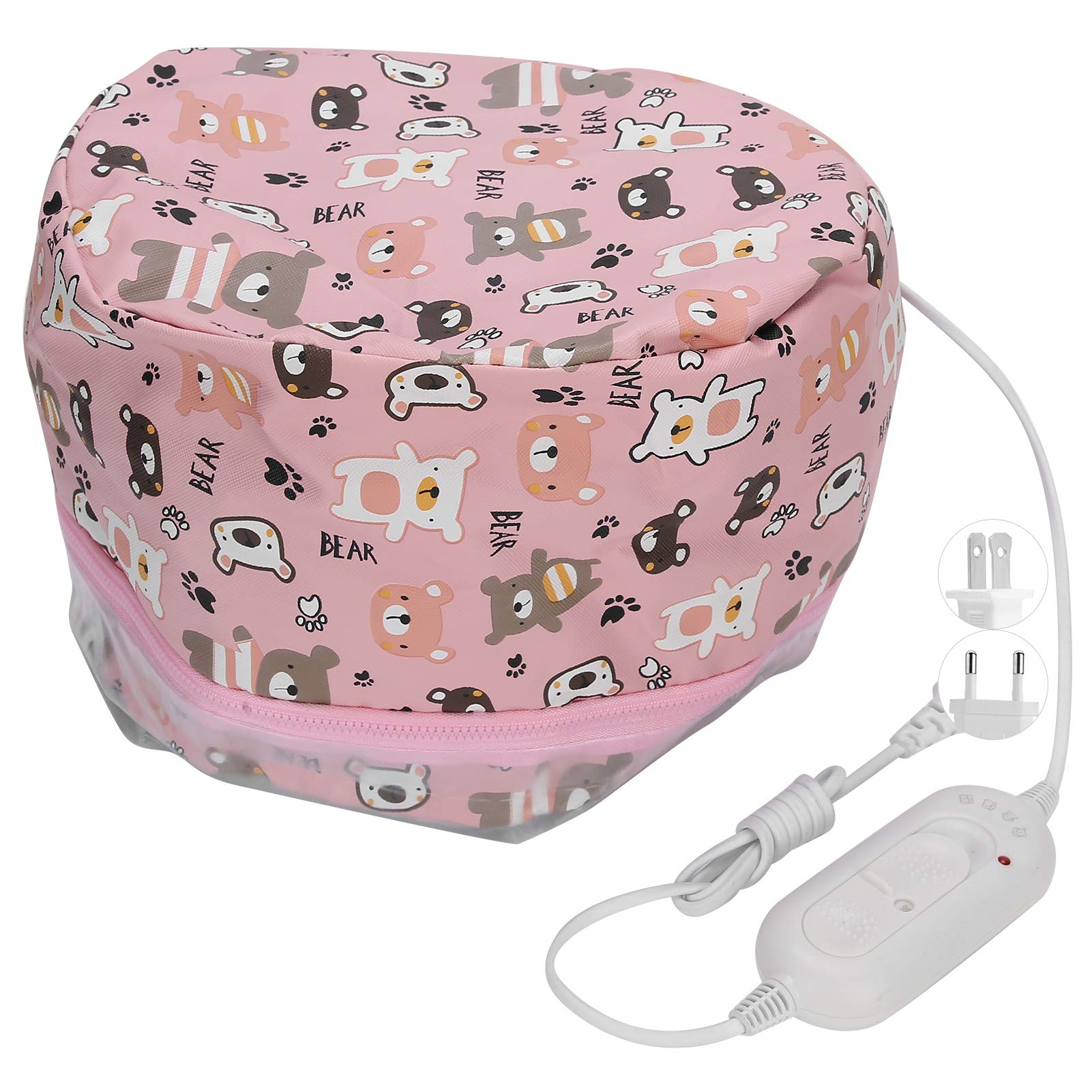 Electric Hair Steamer Cap with 3 Temperature Settings - Thermal Hair Spa Hat for Deep Conditioning Treatment at Home | Perfect for Damaged Hair Repair, Keratin Treatment & Scalp Care (US)