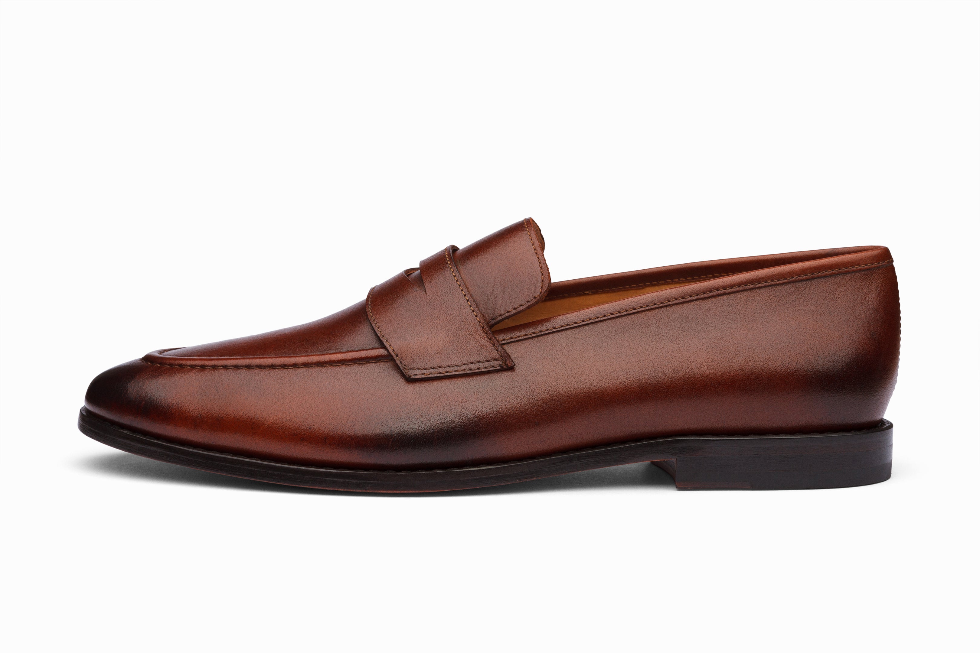 Premium Brown Penny Loafers for Men - Classic Slip-On Dress Shoes for Business, Casual & Office Wear - Comfortable & Stylish Leather Shoes for Everyday Use