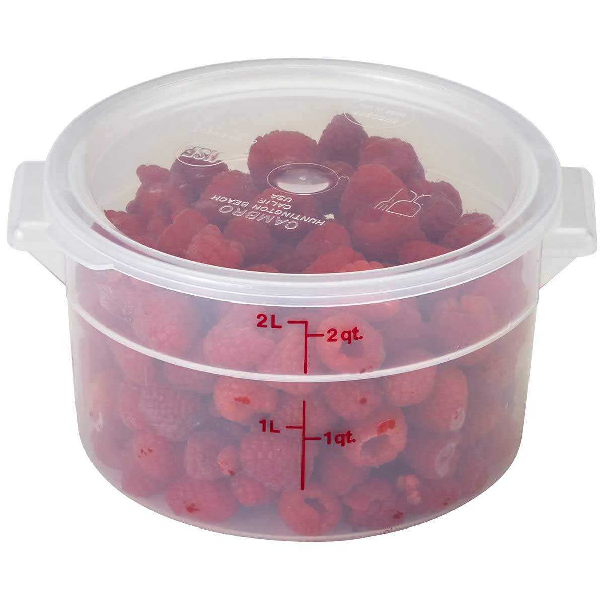 Cambro RFSC2PP190 Round Storage Lid - Translucent, 2 & 4 Quart - Perfect for Food Storage, Meal Prep & Restaurant Use