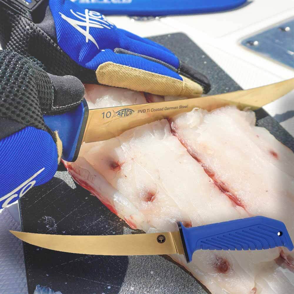 Aftco Fillet Knife - Sharp Stainless Steel Fishing Knife for Cleaning and Filleting Fish - Perfect for Anglers, Chefs, and Outdoor Cooking