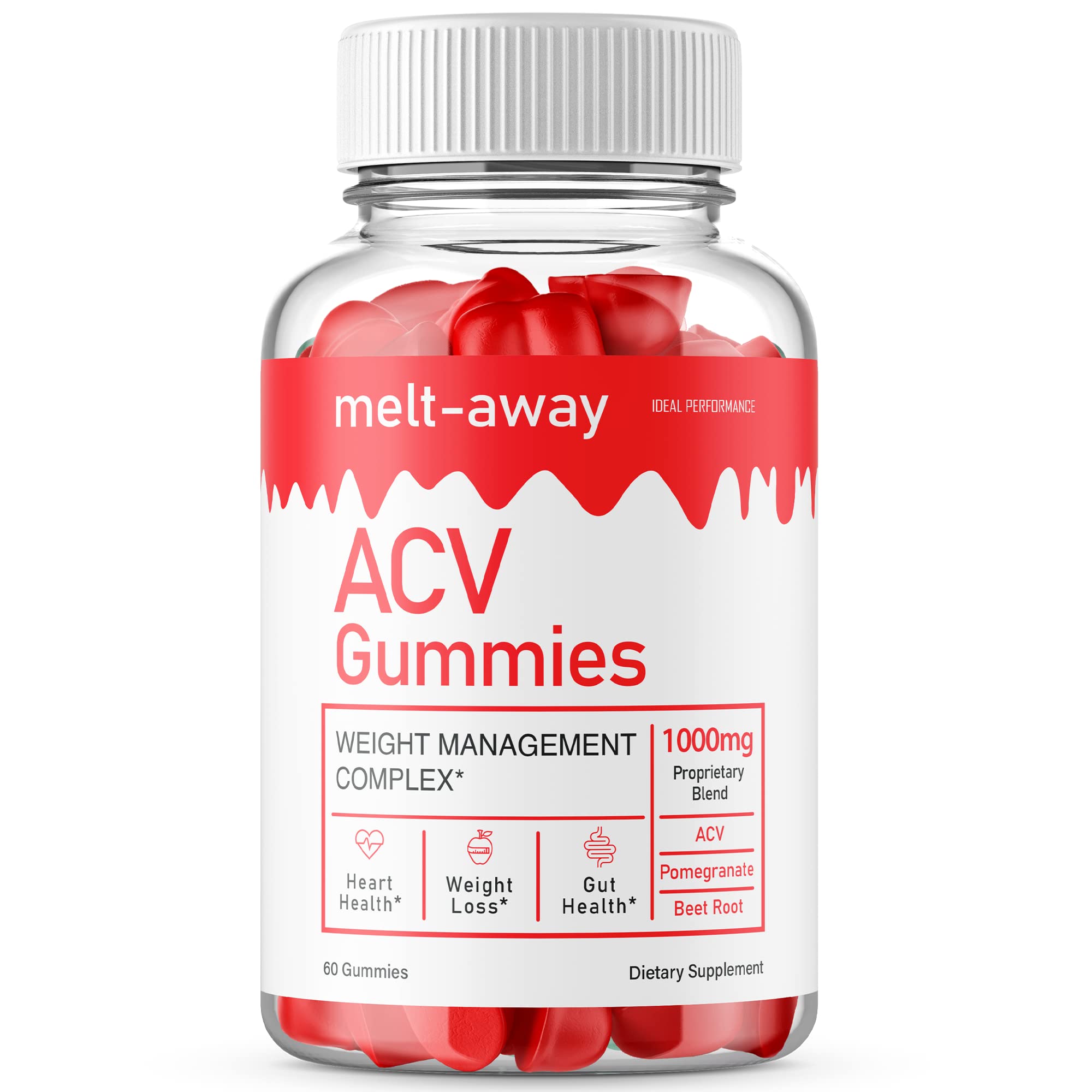 Apple Cider Vinegar (ACV) Keto Gummies for Weight Management - 60 Gummies | Supports Ketosis & Healthy Digestion | Perfect for On-the-Go Wellness & Weight Loss Journey