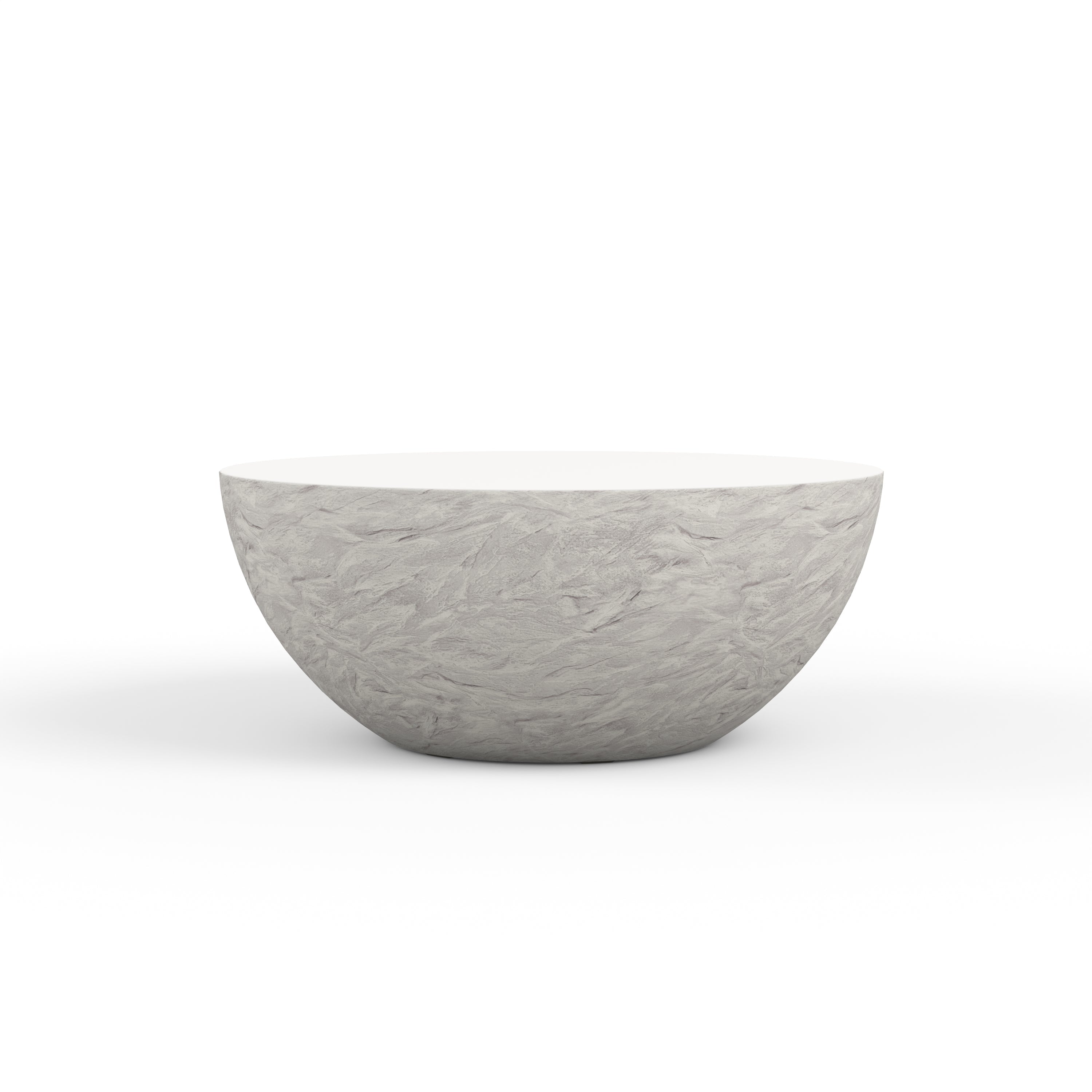 Vintage Stone Bowl Coffee Table - Handcrafted Natural Stone Centerpiece for Living Room, Patio & Garden Decor