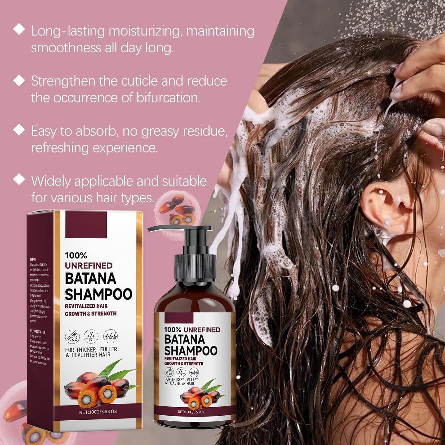 Batana Oil Shampoo & Conditioner Set (2-Piece) for Hair Growth & Repair – Natural Hair Care for Dry, Damaged & Thinning Hair – Perfect for Daily Use & Scalp Treatment