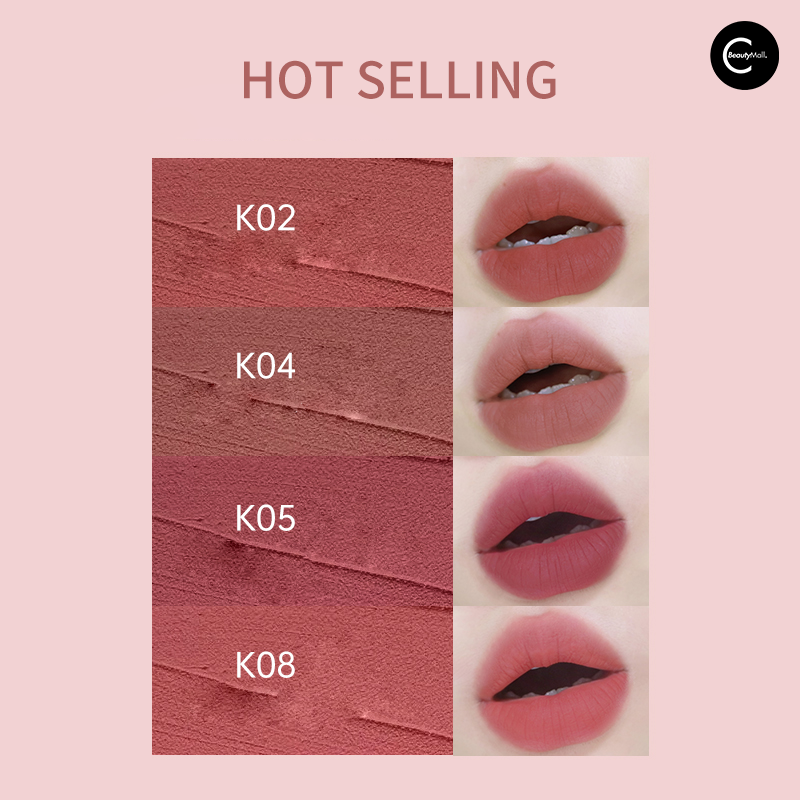 CARMELA Low Saturation Nude Lip Mousse - Long Lasting Matte Liquid Lipstick for Everyday Natural Makeup Look | Perfect for Office, Date Night and Special Occasions