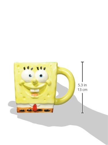 SpongeBob SquarePants 3D Ceramic Coffee Mug - 20oz Funny Cartoon Character Cup for Hot & Cold Drinks - Perfect for Home, Office, Gifts & Collectibles
