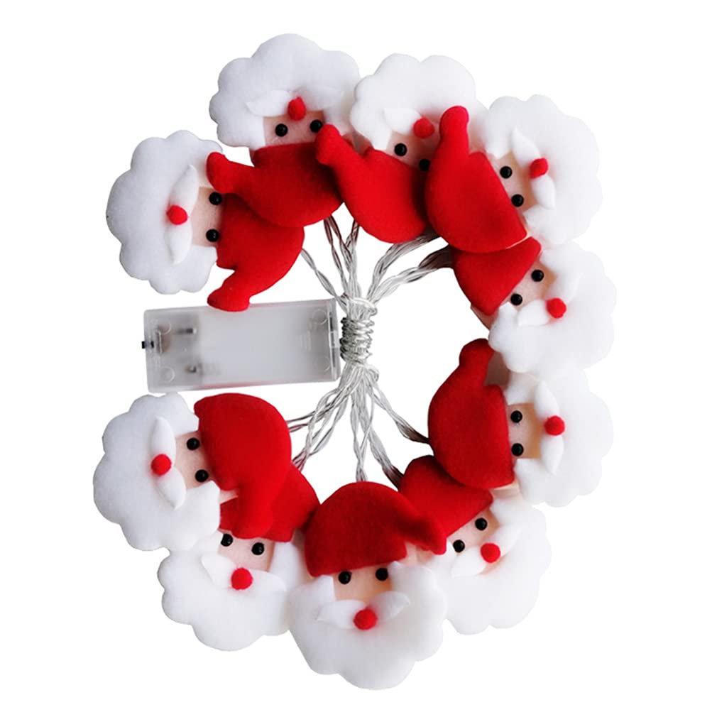 Uonlytech 20 LED Battery Powered Christmas String Lights - Santa Claus Decorations for Outdoor Garden, Lawn, Patio, Bedroom & Tree | Perfect for Holiday Parties, Home Decor & Festive Atmosphere