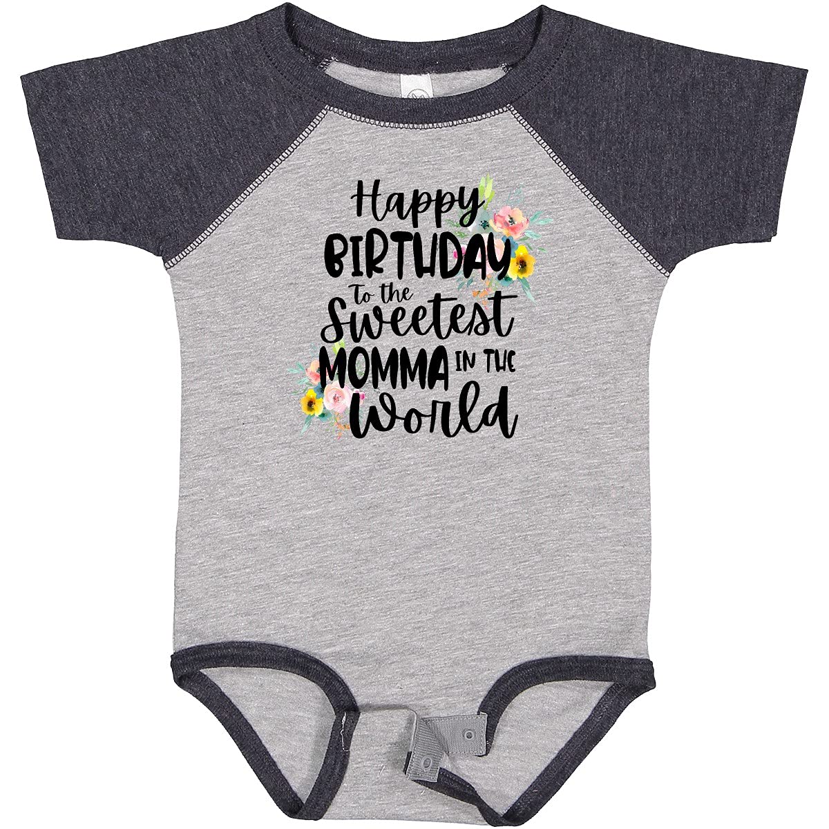 Inktastic Happy Birthday to The Sweetest Momma in The World Baby Bodysuit - Cute Infant Onesie for Birthday Celebrations, Baby Showers & Family Photos