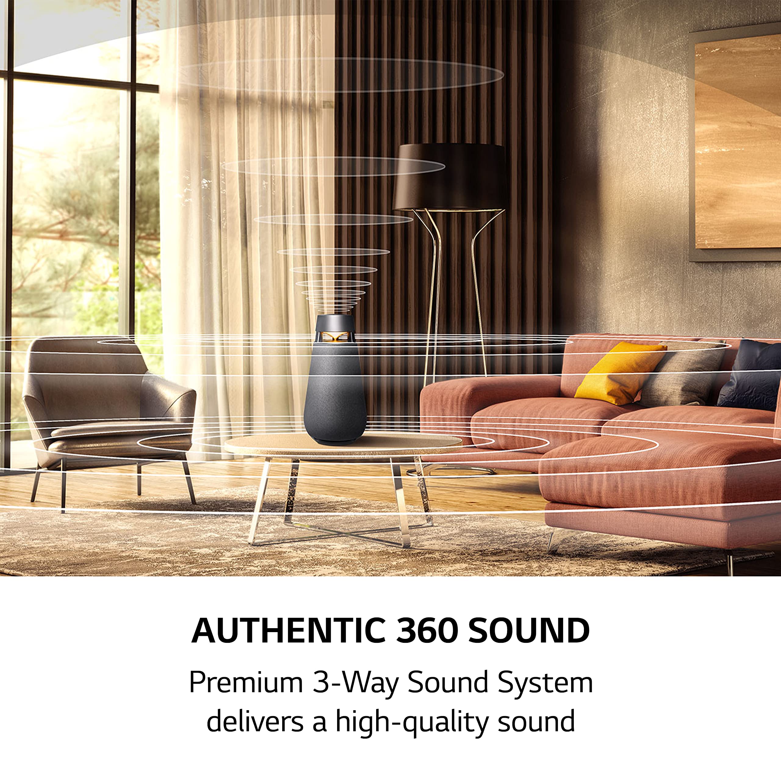 LG XBOOM 360 X03 Portable Bluetooth Speaker - 360° Sound, Waterproof, 24H Playtime for Outdoor, Pool Party & Travel