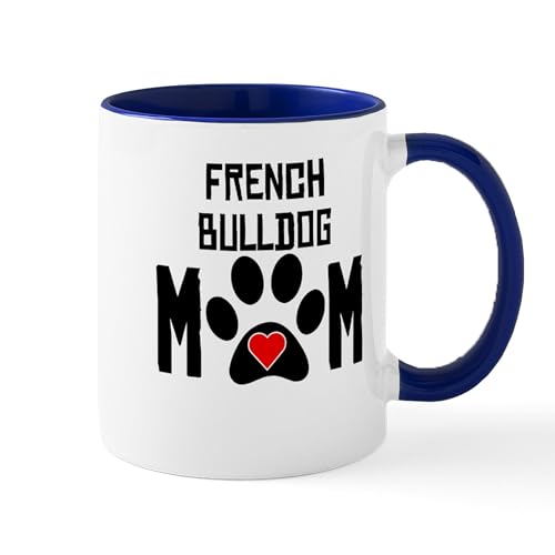 White/Navy Inside - French Bulldog Mom Mugs