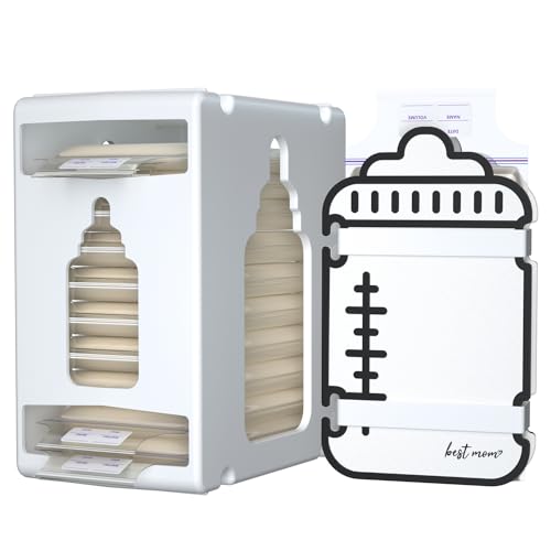 Best Breastmilk Storage Bags with Freeze Flat Panel - 60oz Capacity for Breast Milk Freezer Organization - Perfect for Pumping, Storing & Traveling with Baby