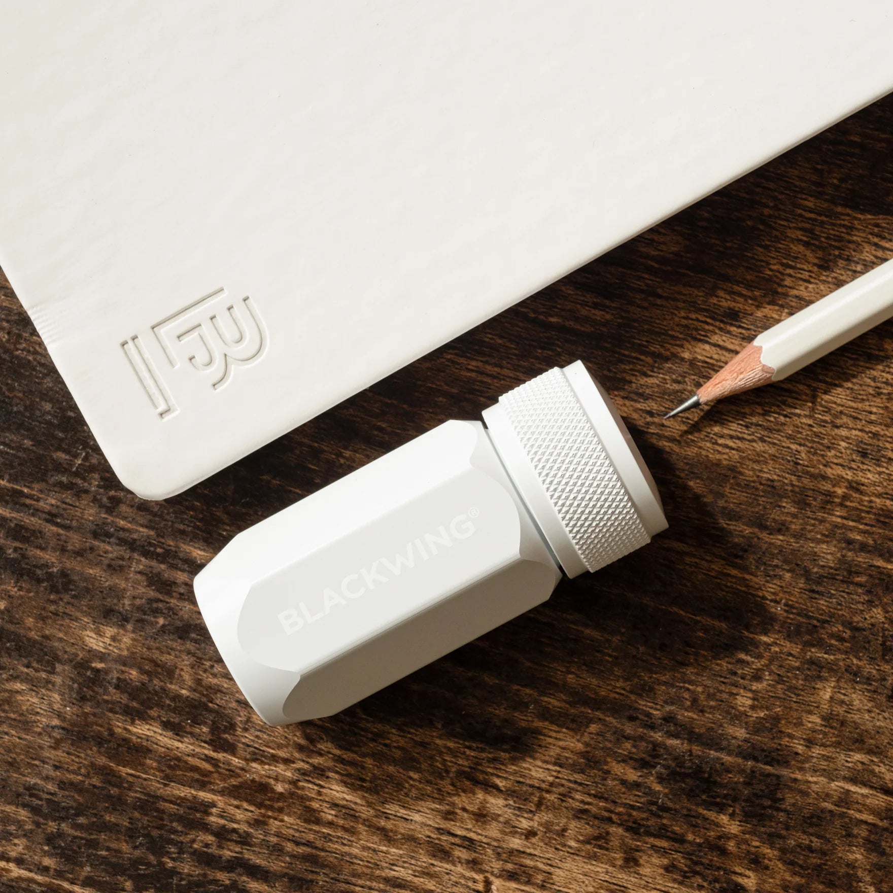 BLACKWING One Step Long Point Pencil Sharpener - Premium White Pencil Sharpener for Artists, Writers & Professionals - Perfect for Sketching, Drawing & Office Use