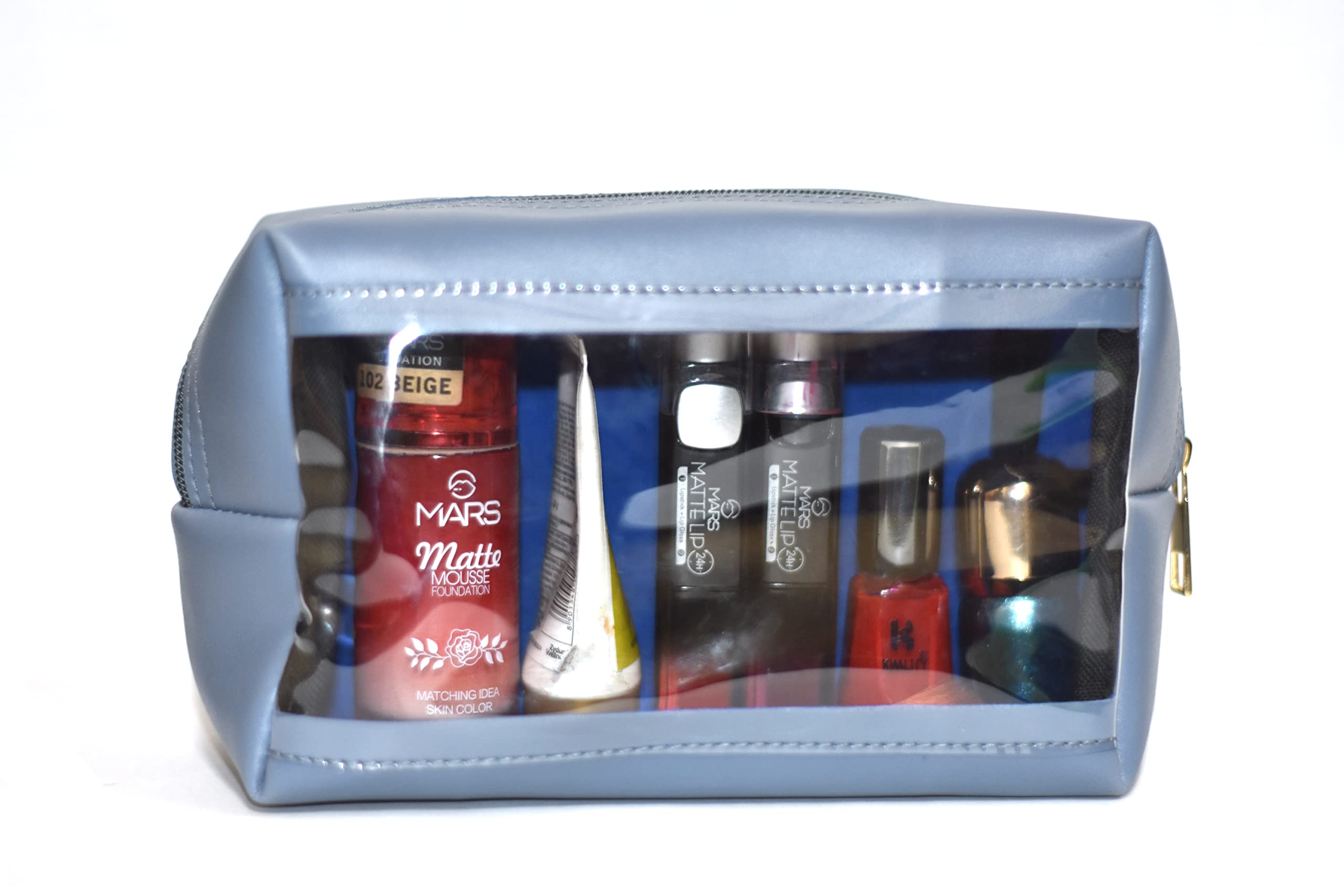 Premium PU Leather Cosmetic Bag with Glitter Print - Waterproof Makeup Organizer for Travel, Gym & Daily Use | Black Glamorous Design