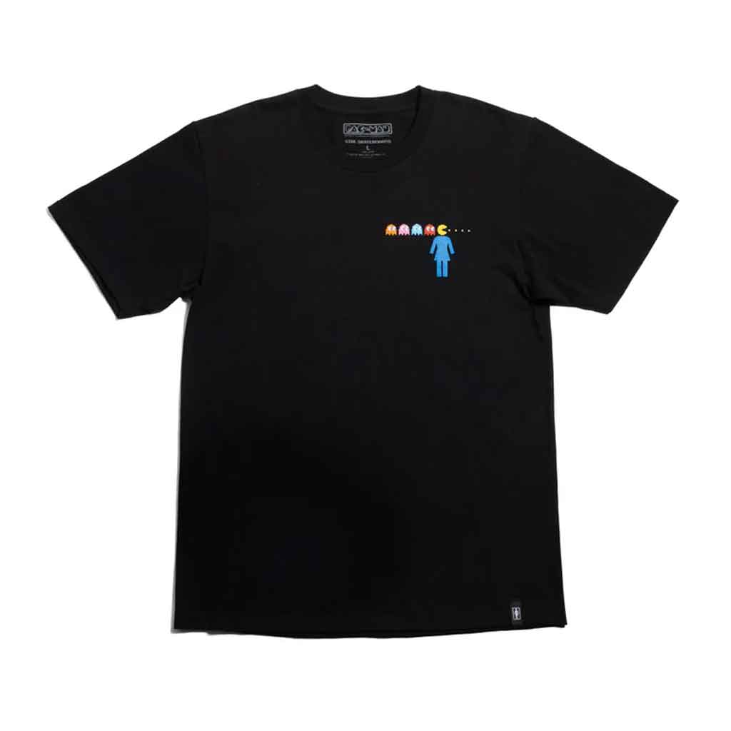 Girl x Pac-Man OG Pac-Man Maze Short Sleeve Tee - Black | Retro Gaming T-Shirt for Women | Casual Wear & Gaming Events