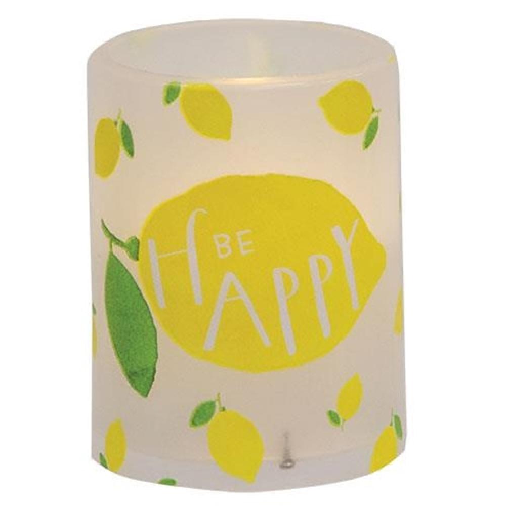 Be Happy Lemon Timer Pillar 3x4 Inches - Cute Kitchen Countdown Timer for Baking, Cooking & Study Sessions