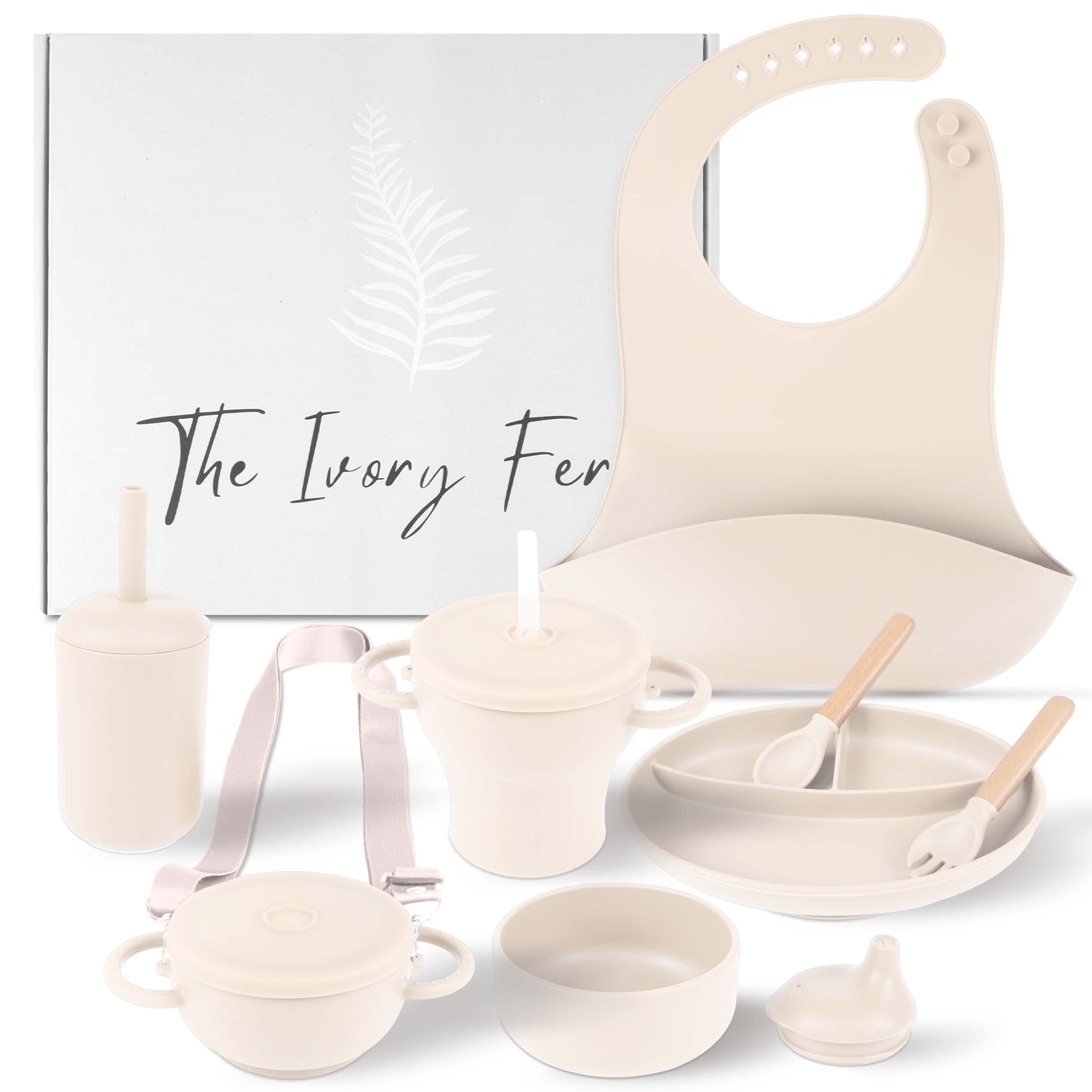 Best Silicone Baby Feeding Set - BPA-Free Plates, Bowls, Bib & Convertible Snack Cups for Toddlers | Perfect for Home, Travel & Daycare Use