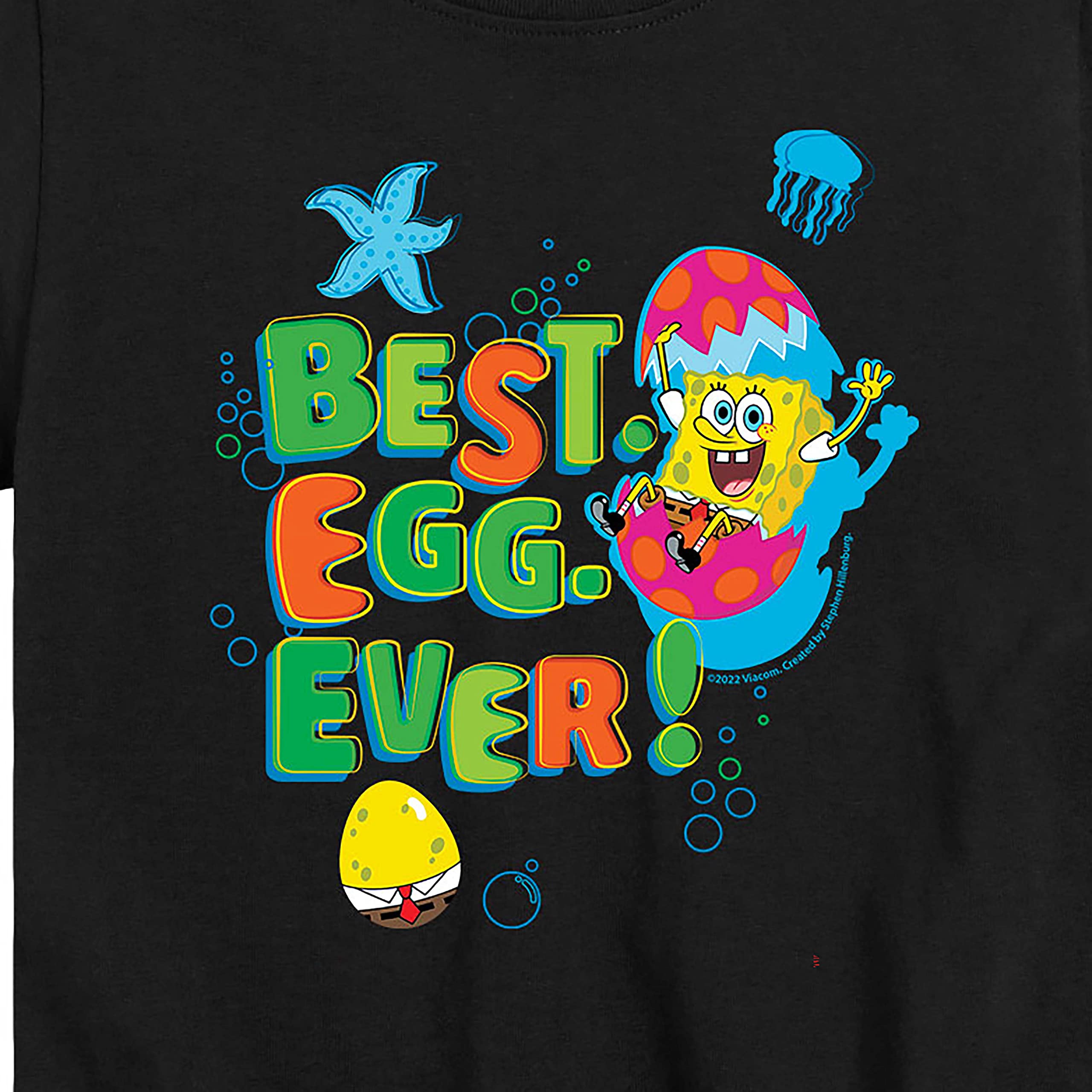 HYBRID APPAREL Spongebob Squarepants Easter Graphic T-Shirt for Toddlers & Kids - Soft Cotton Short Sleeve Tee for Easter Celebrations, Birthday Parties & Casual Wear