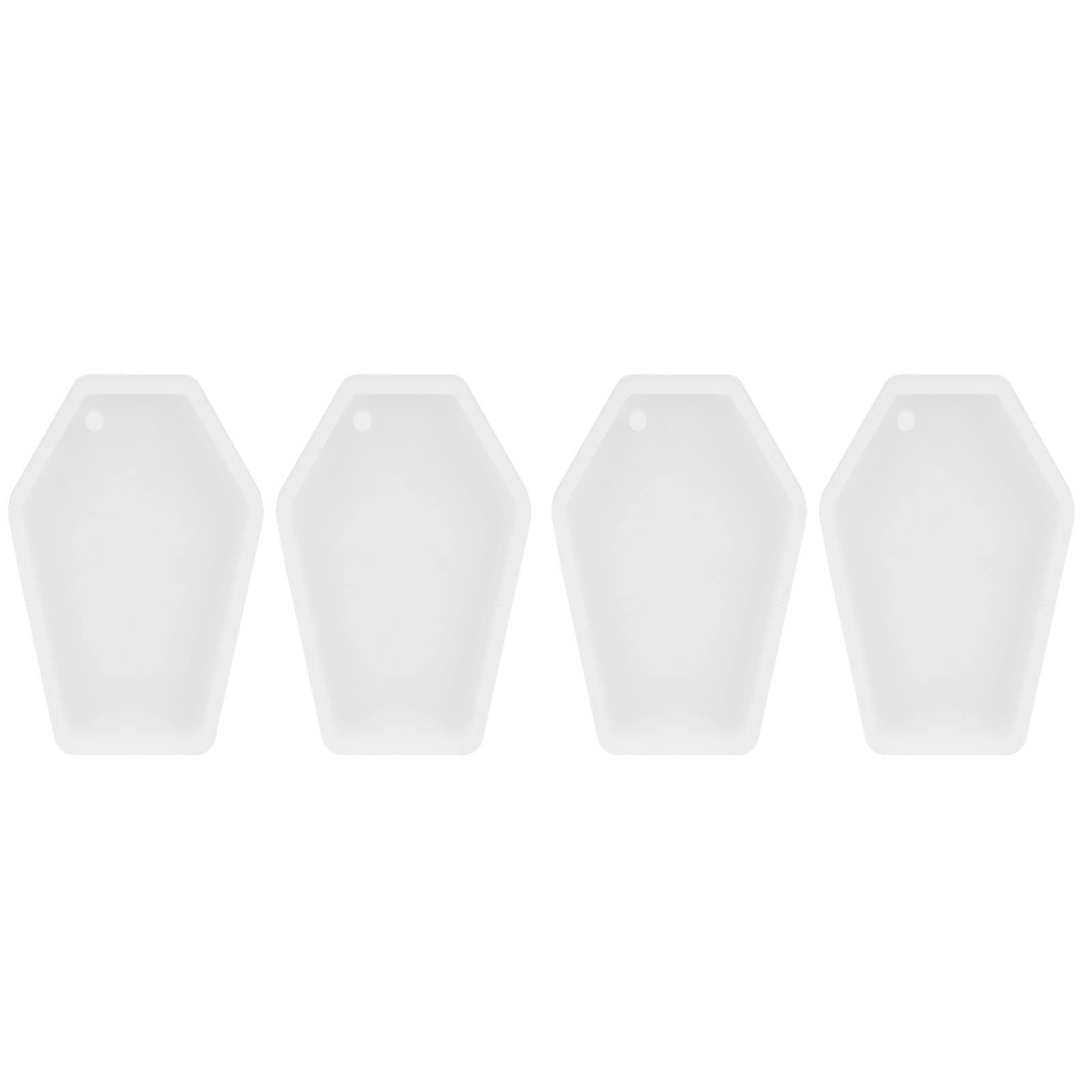 4-Piece Silicone Chocolate Molds for Coffin Resin Charms, Keychains & Pendants - DIY Baking & Crafting Supplies for Halloween, Jewelry Making & Gift Casting
