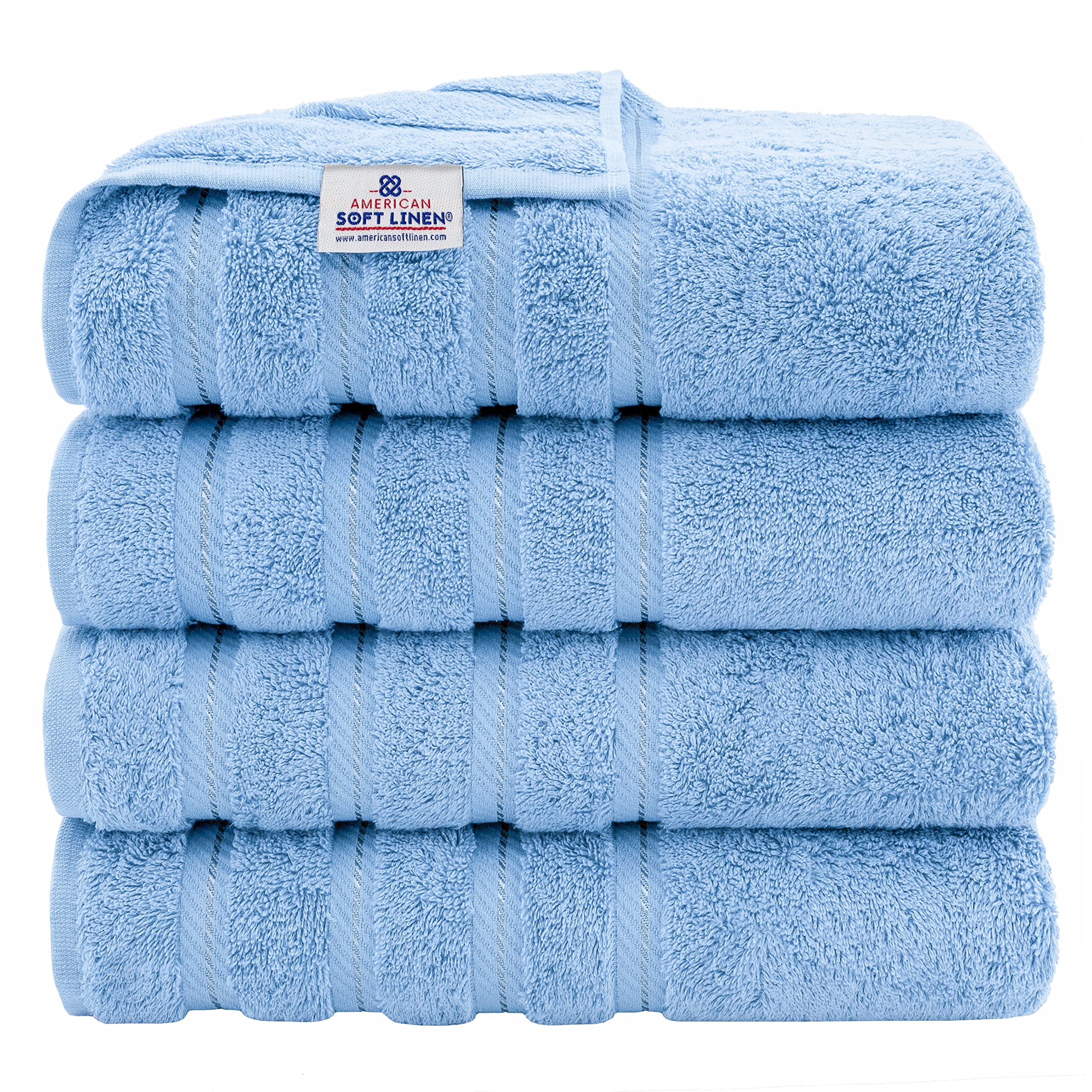 Premium 6-Piece Soft Linen Towel Set with 4 Bath & 4 Hand Towels - Luxury Spa & Bathroom Essentials for Home, Hotel & Gift Giving