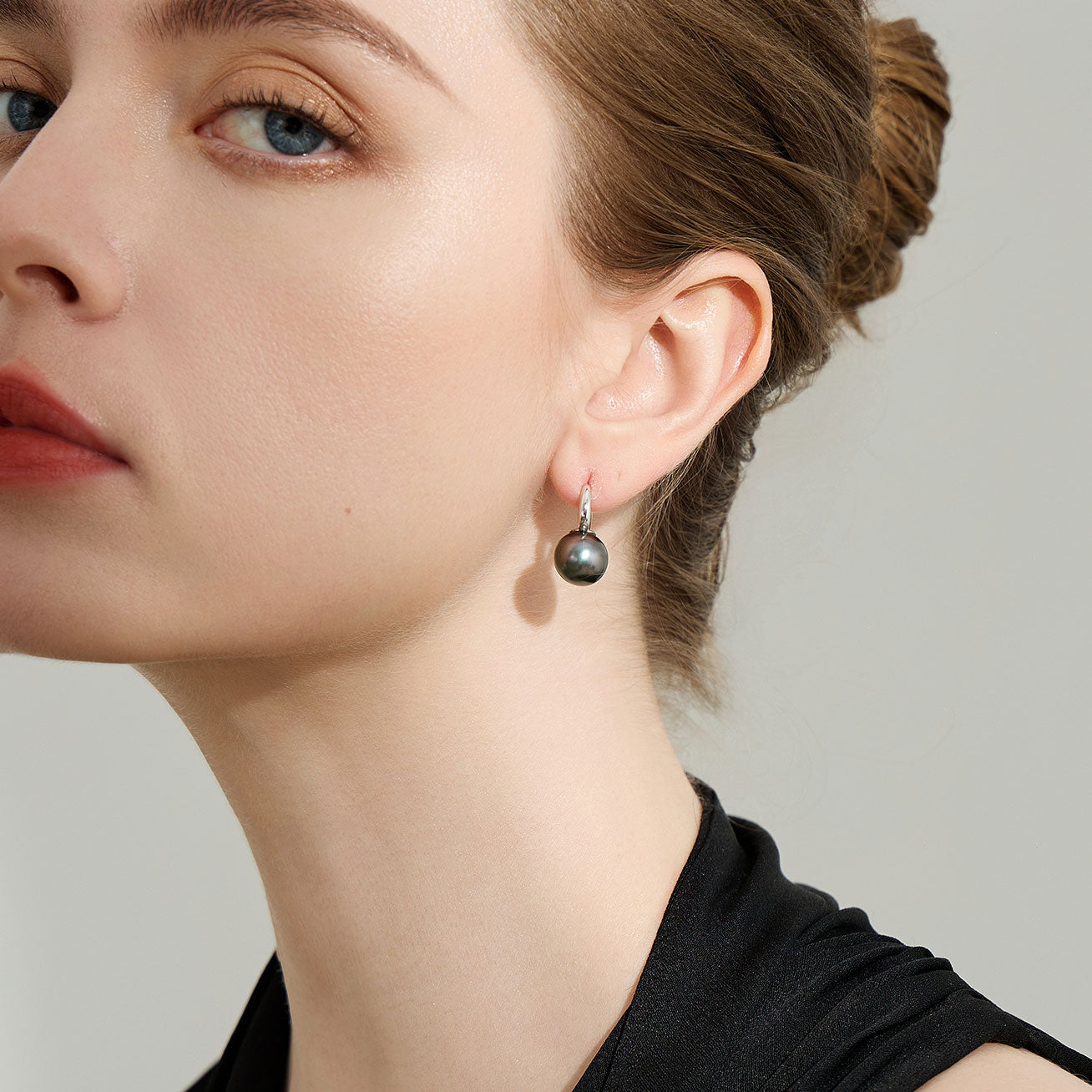 18K Gold Tahitian Pearl Earrings - AAA Grade Cultured Pearls, Hypoallergenic Luxury Jewelry for Women | Perfect for Weddings, Anniversaries & Special Occasions