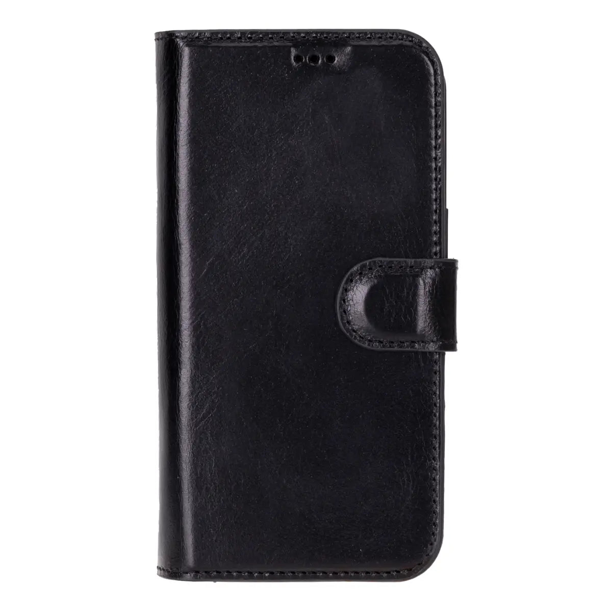 Premium Black Leather Wallet Case for iPhone 16 Pro - RFID Blocking & Card Slots - Perfect for Everyday Use, Travel & Business