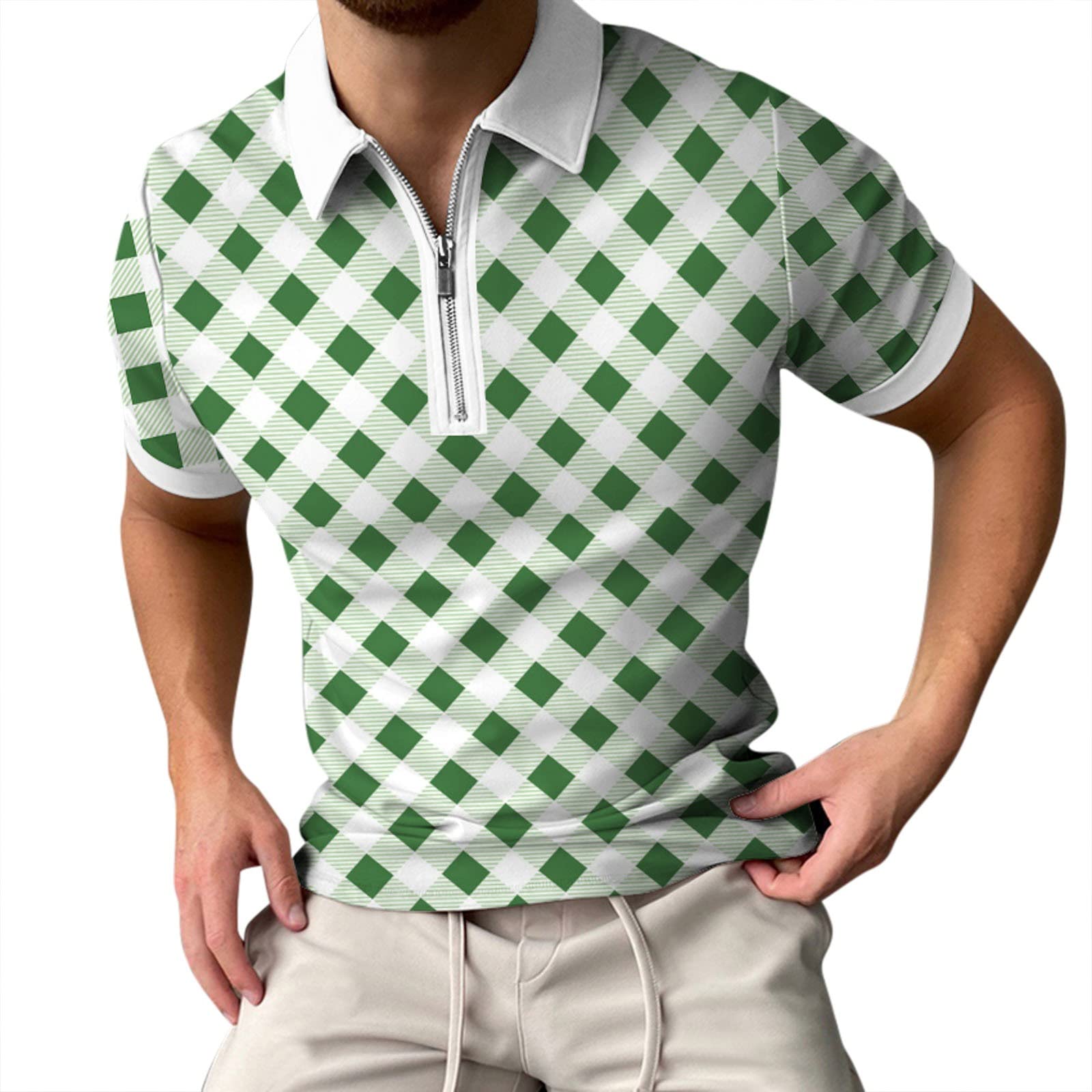 Dry Fit Printed Short Sleeve Men's T-Shirts - Breathable Round Neck Slim Fit Pullover Tees for Gym, Running & Casual Wear