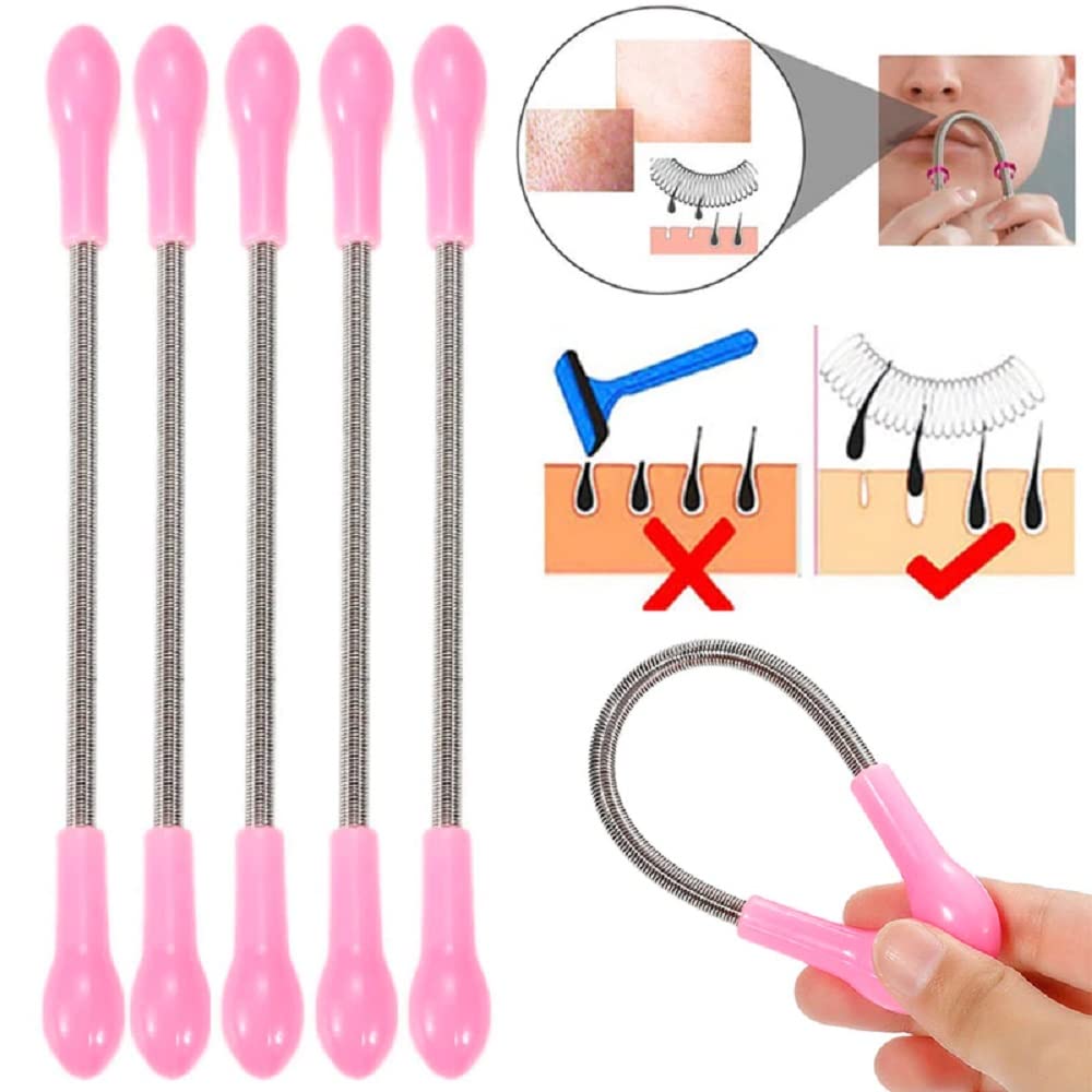 DESMIKA 2-Pack Facial Hair Remover Spring Stick for Women - Painless Upper Lip, Chin, Face & Neck Hair Removal | At-Home Beauty Tool for Smooth Skin Care Routine