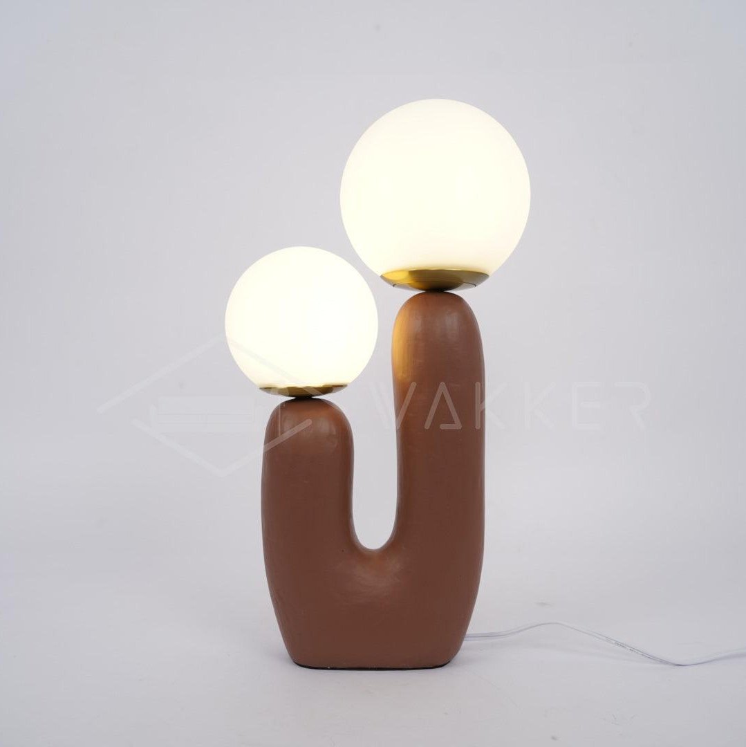 Oo Rough Table Lamp - Modern Industrial Bedside Lighting for Living Room, Bedroom & Office - Dimmable LED Desk Lamp with Adjustable Brightness