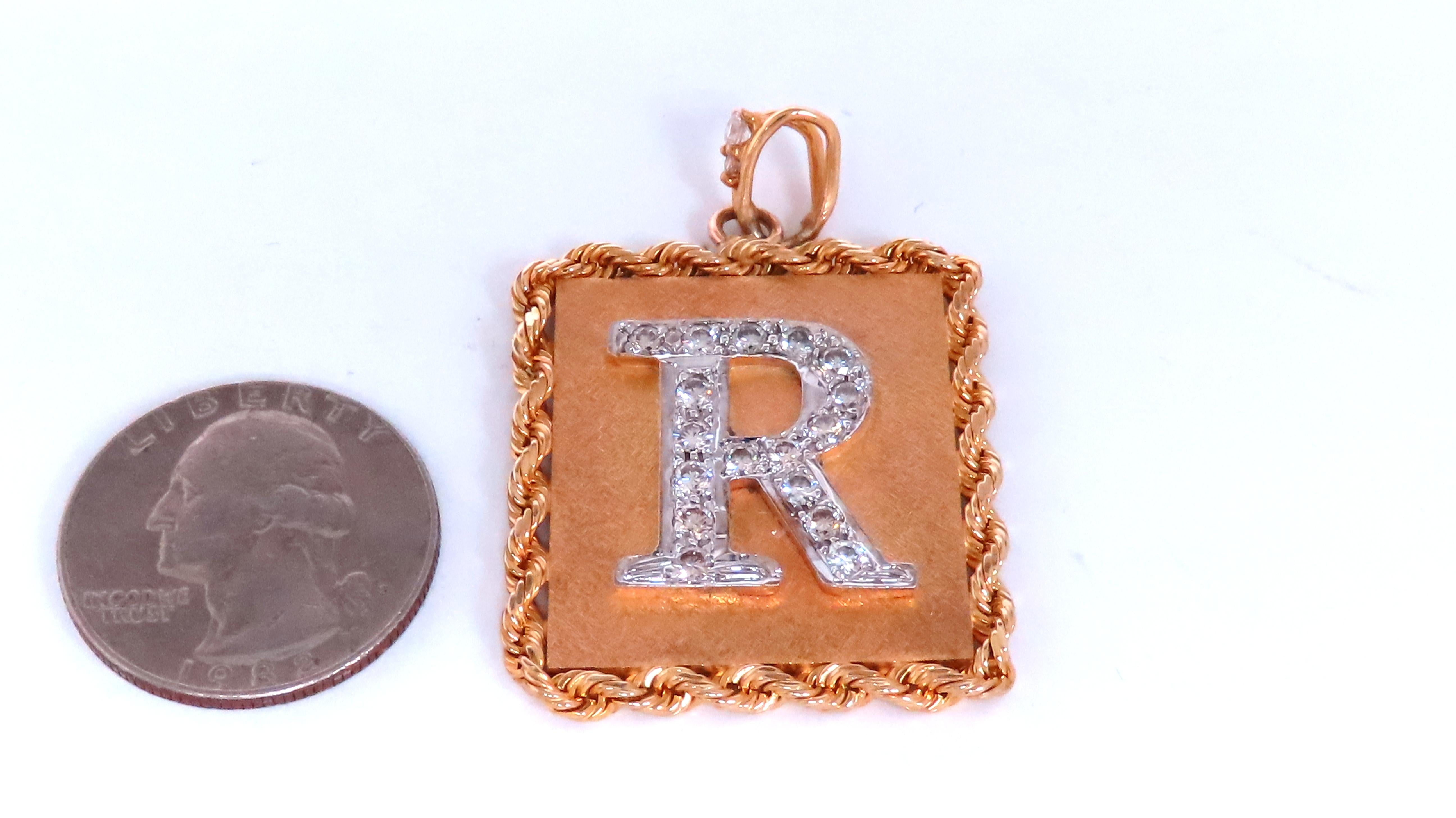 Vintage Diamond Initial 