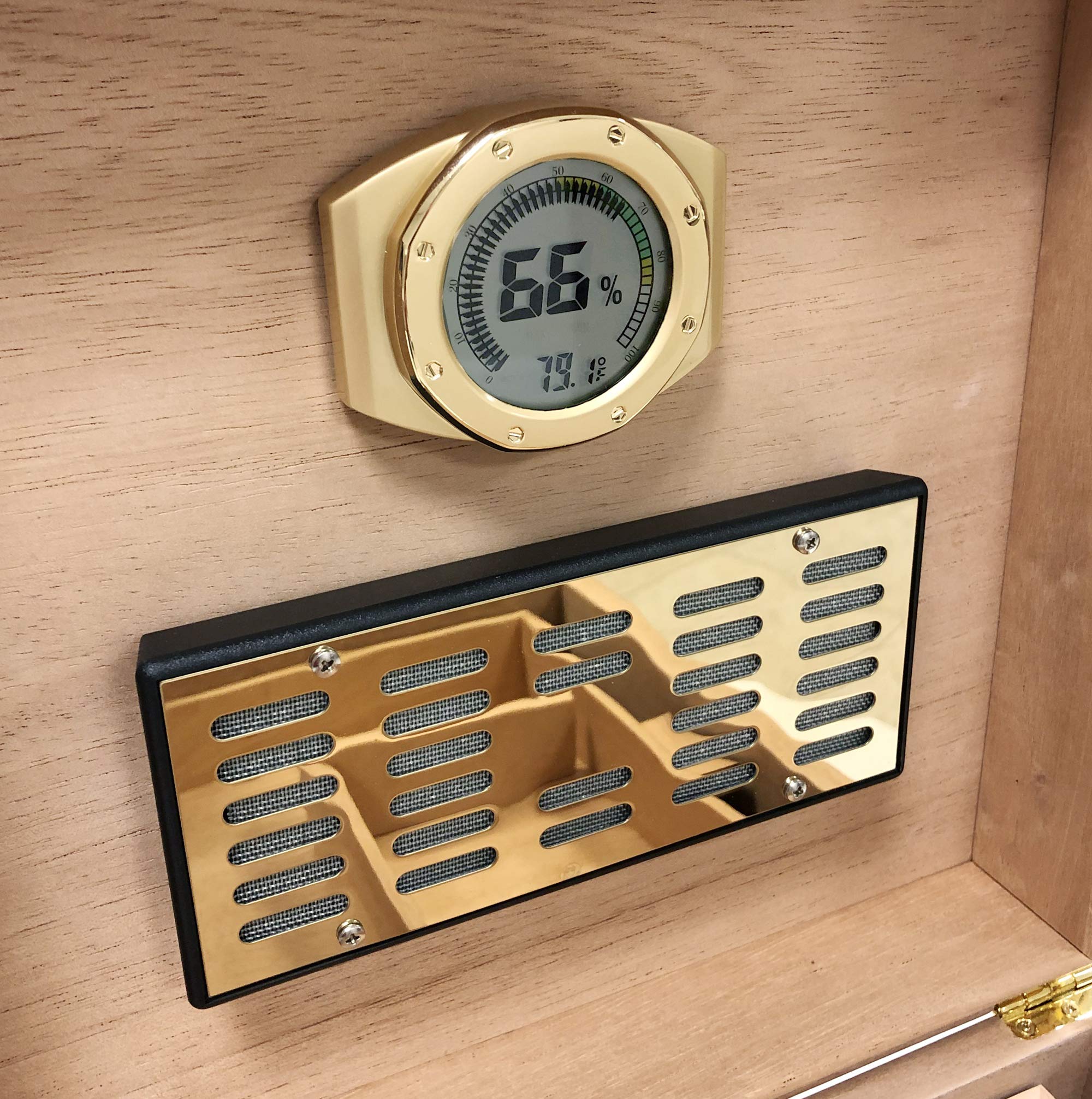 Premium Digital Thermometer Hygrometer with LCD Display - 2 Pack (Silver & Gold) for Humidity & Temperature Monitoring - Perfect for Home, Office, Greenhouse & Wine Cellar Use