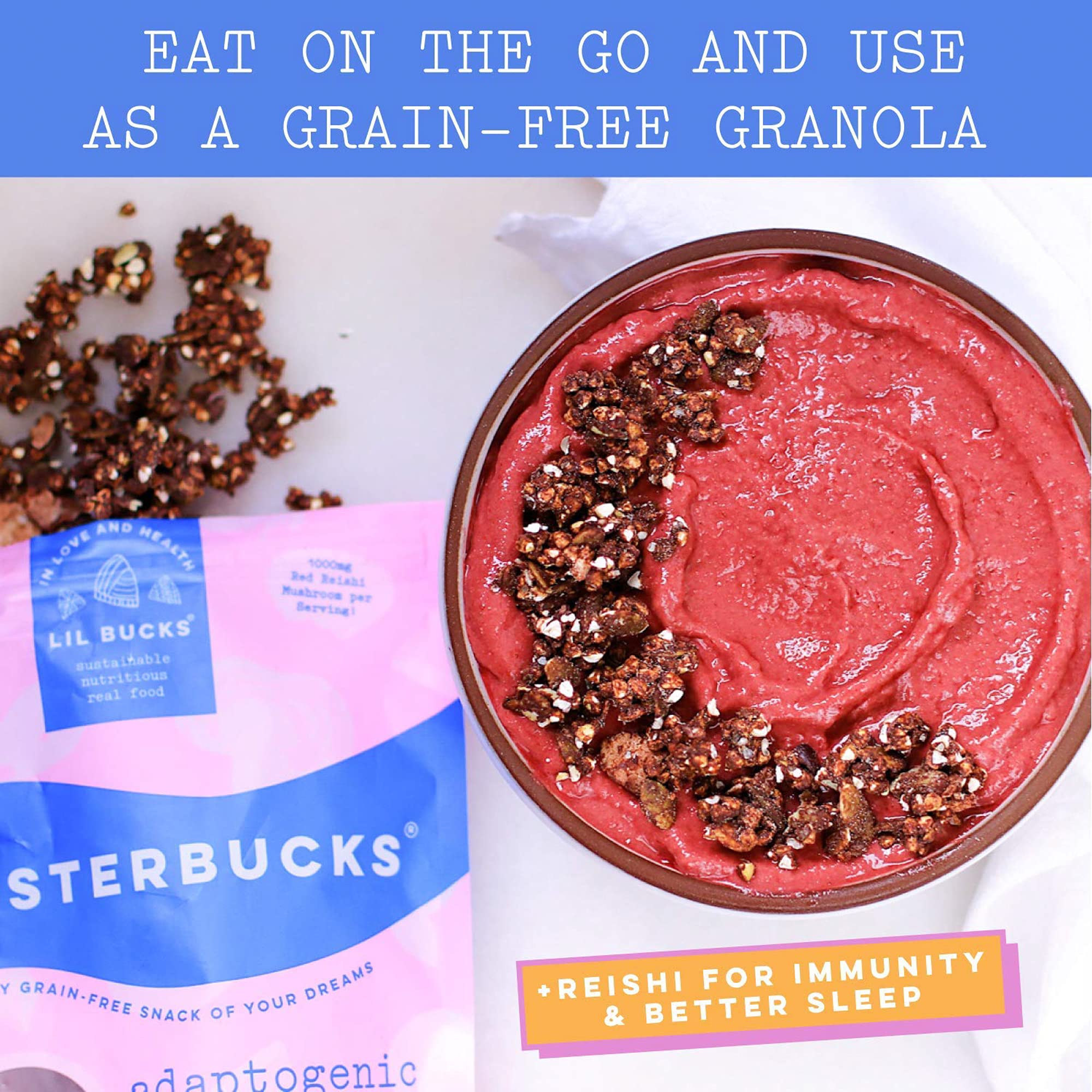 Lil Bucks Clusterbucks Gut Friendly Clusters - Organic Sprouted Buckwheat Snacks, Gluten Free, Non-GMO, Vegan (Chocolate Sea Salt, 3 Pack) - Perfect for Healthy On-the-Go Snacking, Office Treats & Kids Lunchboxes