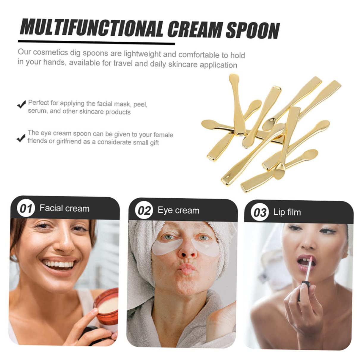 8Pcs Skincare Spatula Set - Reusable Makeup Scoop & Lotion Spatula for DIY Facial Cream, Serum & Beauty Products - Perfect for Jars, Bottles & Travel Kits