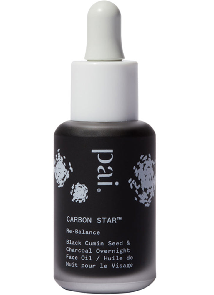 Pai Skincare Carbon Star Detoxifying Overnight Face Oil for Glowing Skin - Purifying Night Treatment for Acne & Blackheads - Perfect for Sensitive Skin & Evening Skincare Routine