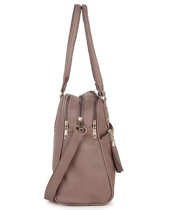 Stylish Women's Canvas Satchel Bag with Zip Pocket - Durable Tote Handbag for Office, Work & School | Perfect for Professional Women & College Girls