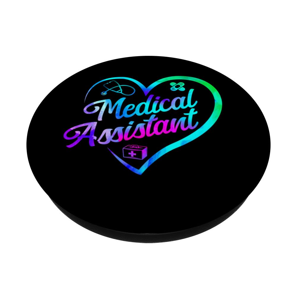 Certified Medical Assistant (CMA) Watercolor Heart PopSockets Adhesive PopGrip - Perfect for Phones, Tablets & Medical ID Badges | Gift for Nurses & Healthcare Workers