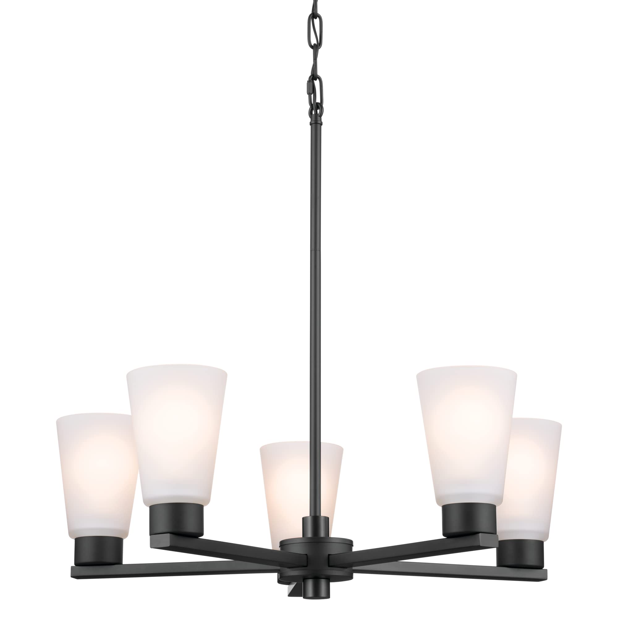 Kichler Stamos 5-Light Modern Black Chandelier - 24