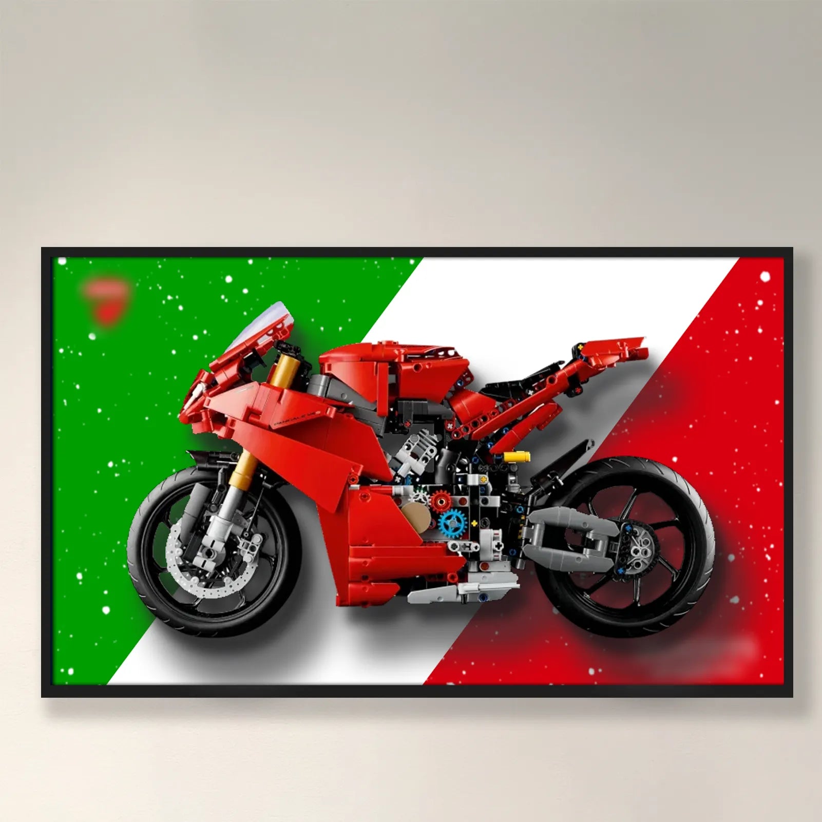 LEGO Ducati Panigale V4 S 42202 Wall Display Frame - Showcase & Protect Your LEGO Motorcycle Model - Perfect for Home, Office Decor & LEGO Enthusiasts Collection