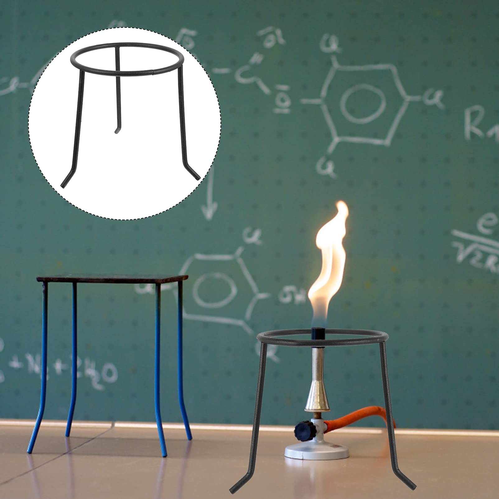 iplusmile Iron Tripod Stand for Lamps & Nets - Durable Lab Equipment for Chemistry Teaching, Experiments & Laboratories | Perfect for Science Classrooms, Research Labs & Educational Use