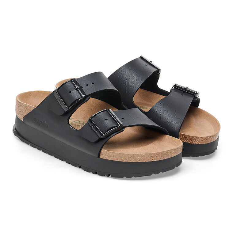 Birkenstock Arizona Birko-Flor Sandals - Black Platform Comfort Footbed - Perfect for Casual Wear, Walking & Outdoor Activities