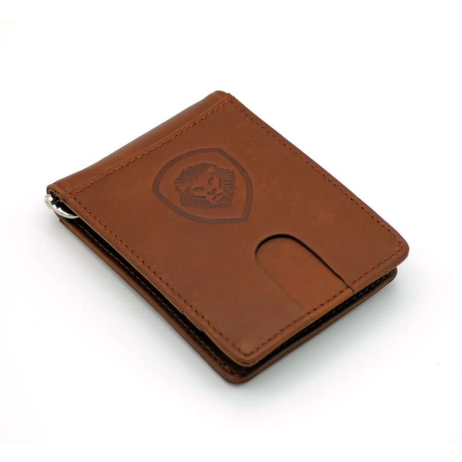 Premium Brown Leather Fold Wallet for Men - Slim RFID Blocking Bifold Wallet with Money Clip - Perfect for Everyday Use, Travel & Business
