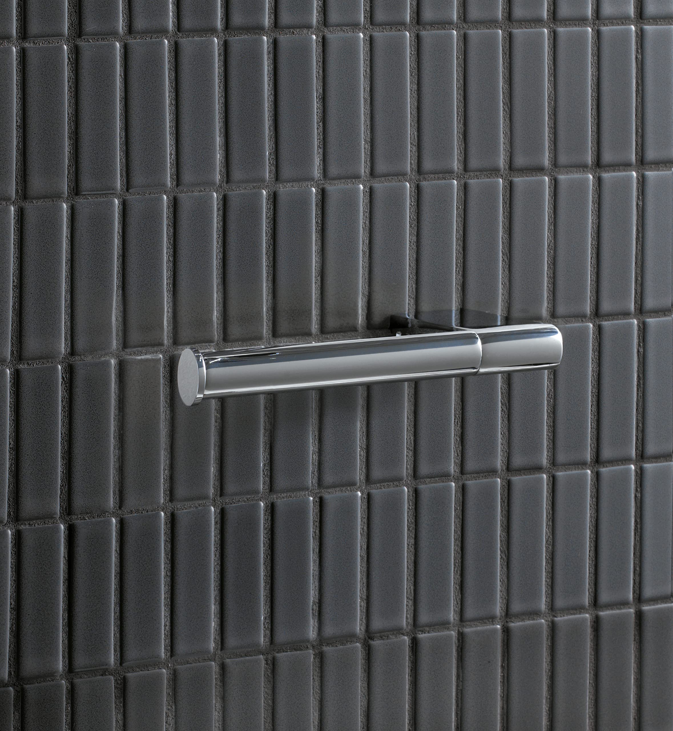 Connect N1383AA Chrome Toilet Paper Holder - Durable Bathroom Accessory for Home & Office Use