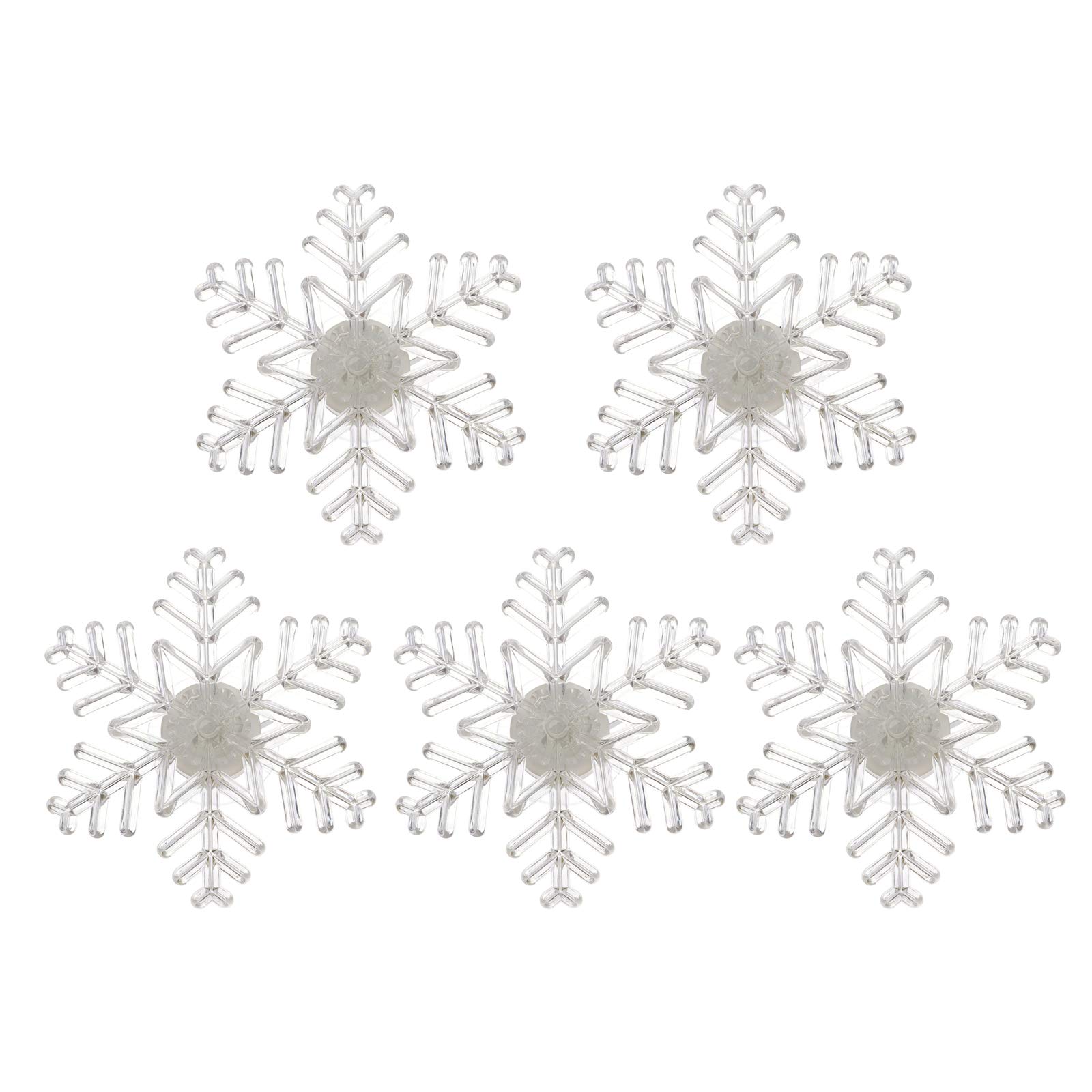 Minkissy Halloween LED Night Light - Colorful Christmas Snowflake Sucker Lamp (5 Pack) - Perfect for Bedroom, Nursery, Party Decor & Holiday Lighting