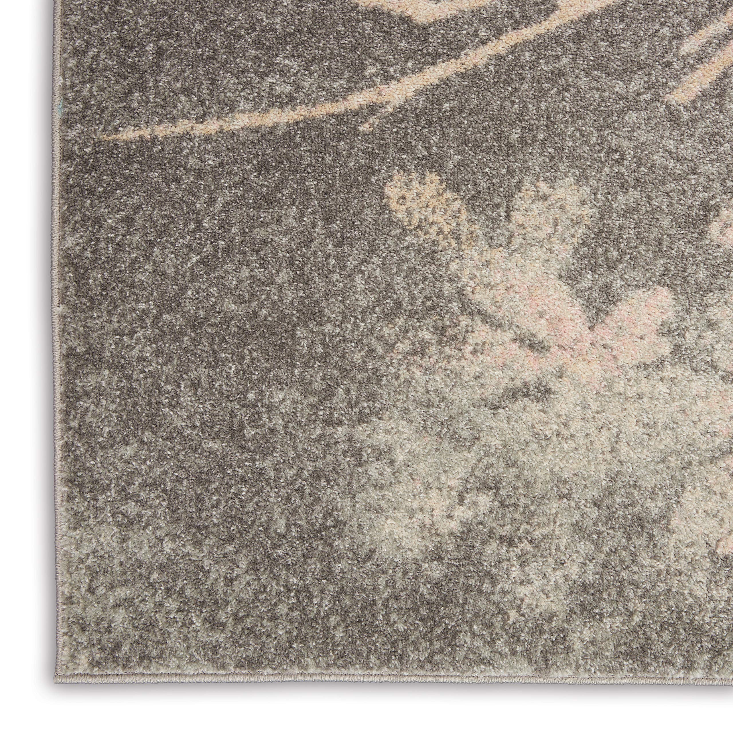 Nourison Tranquil Floral Grey/Pink 5'3