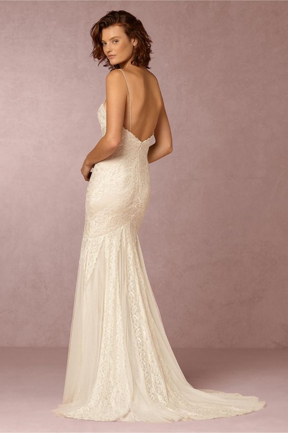 BHLDN Watters Love Marley Wren Gown - Elegant Lace Wedding Dress for Brides, Perfect for Beach, Garden & Romantic Ceremonies