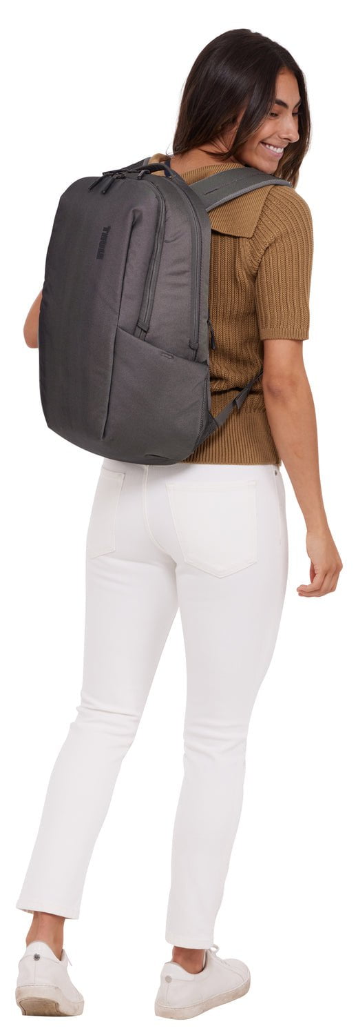 Thule Subterra 2 21L Laptop Backpack for Men & Women - Water-Resistant Travel & Work Commuter Bag - Vetiver Gray - Perfect for Office, College & Business Trips