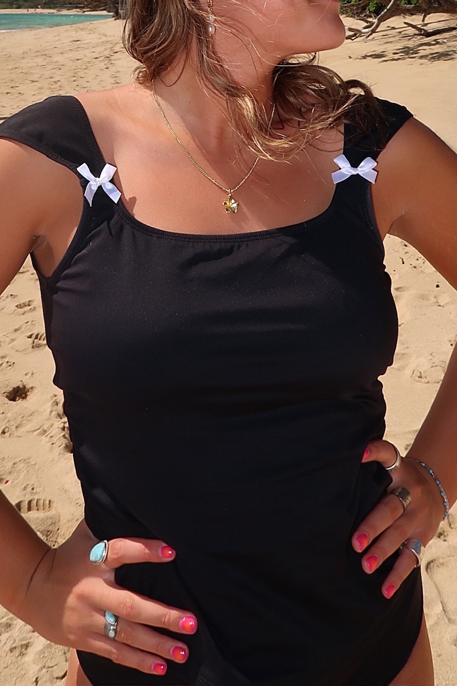 Clara Bow Vintage Inspired Tankini Swimsuit for Women - Retro High Waist Bikini Set - $84 - Perfect for Beach Vacations, Pool Parties & Summer Getaways