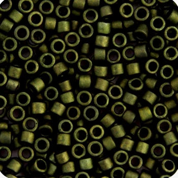 11/0 Delica Bead #0311 Metallic Olive Matte 5.2g - Perfect for Jewelry Making, Beading, and DIY Crafts - Ideal for Bracelets, Necklaces, and Home Decor Projects