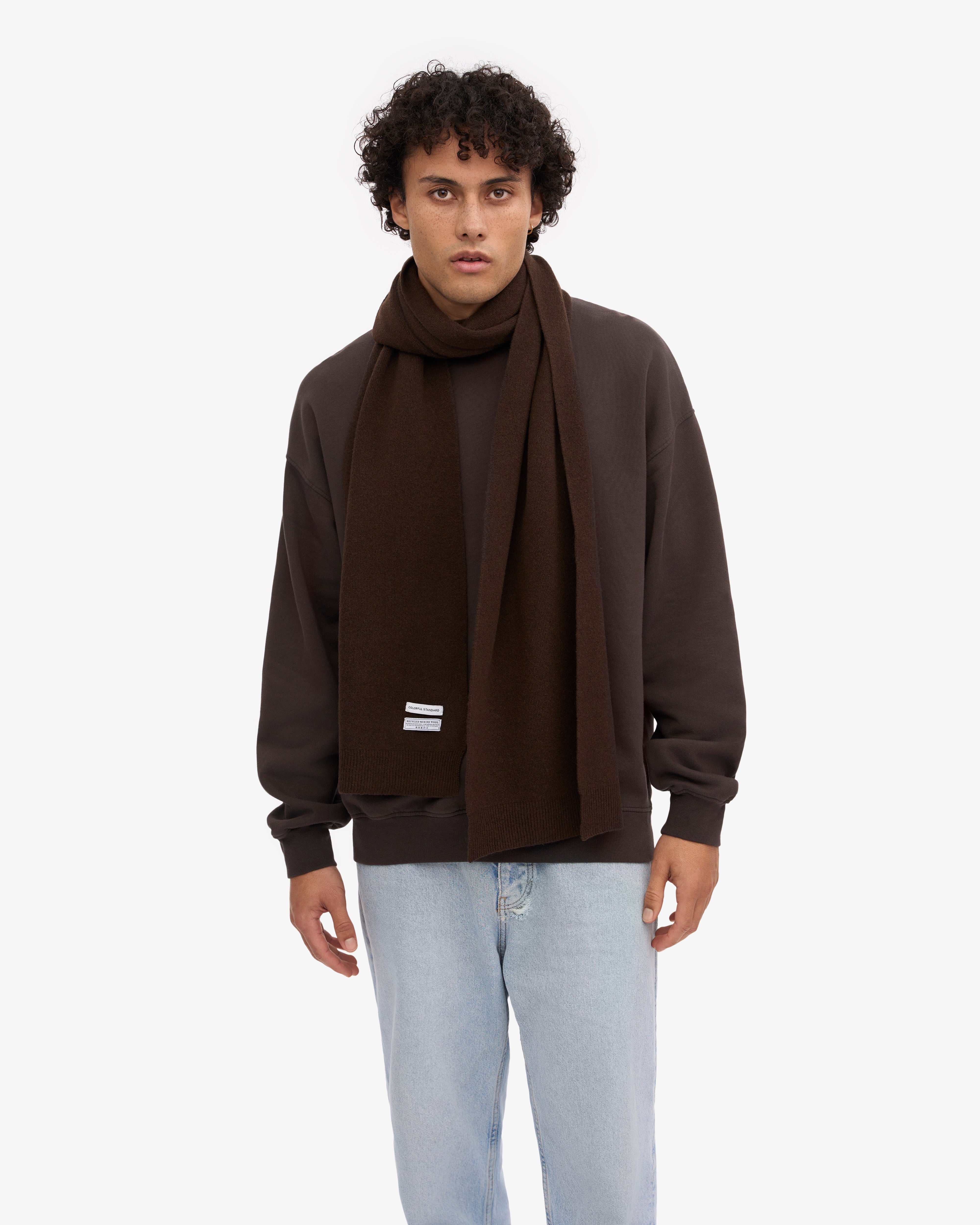 Premium Merino Wool Scarf - Soft & Warm Coffee Brown Winter Accessory for Men & Women - Perfect for Outdoor Activities, Travel & Cold Weather Fashion
